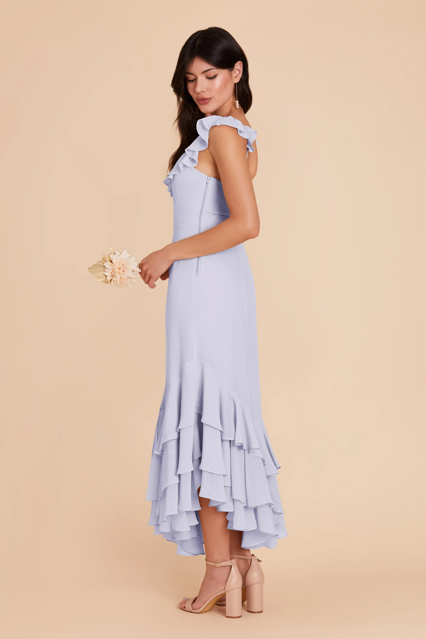 Ginny Chiffon Dress - Periwinkle Blue - Image 4