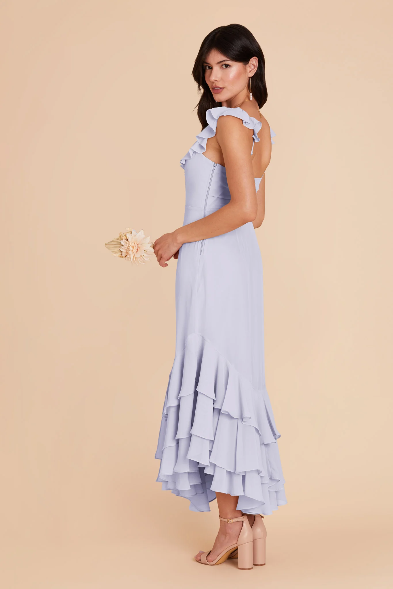 Ginny Chiffon Dress - Periwinkle Blue - Image 5