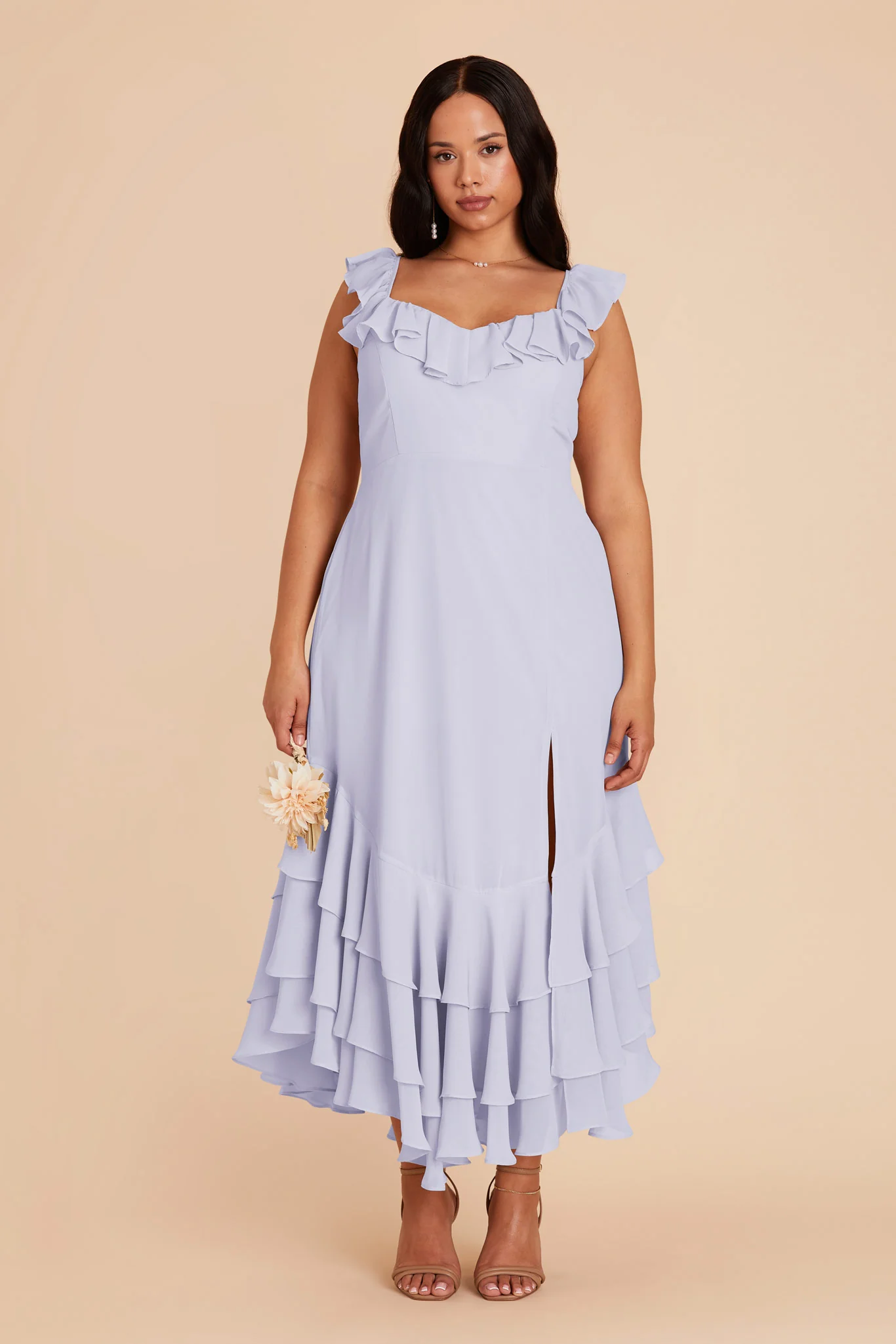 Ginny Chiffon Dress - Periwinkle Blue - Image 7