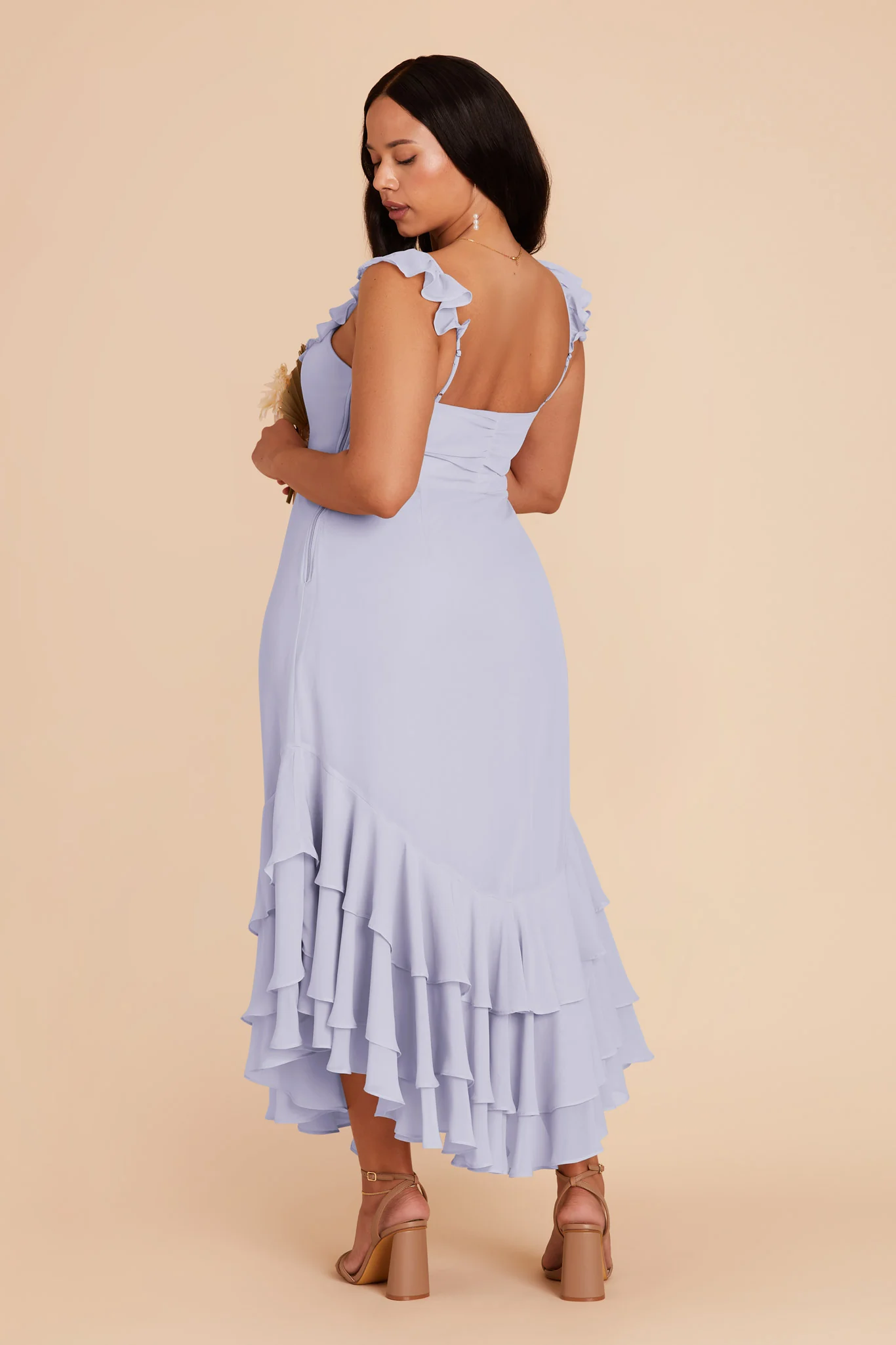 Ginny Chiffon Dress - Periwinkle Blue - Image 8