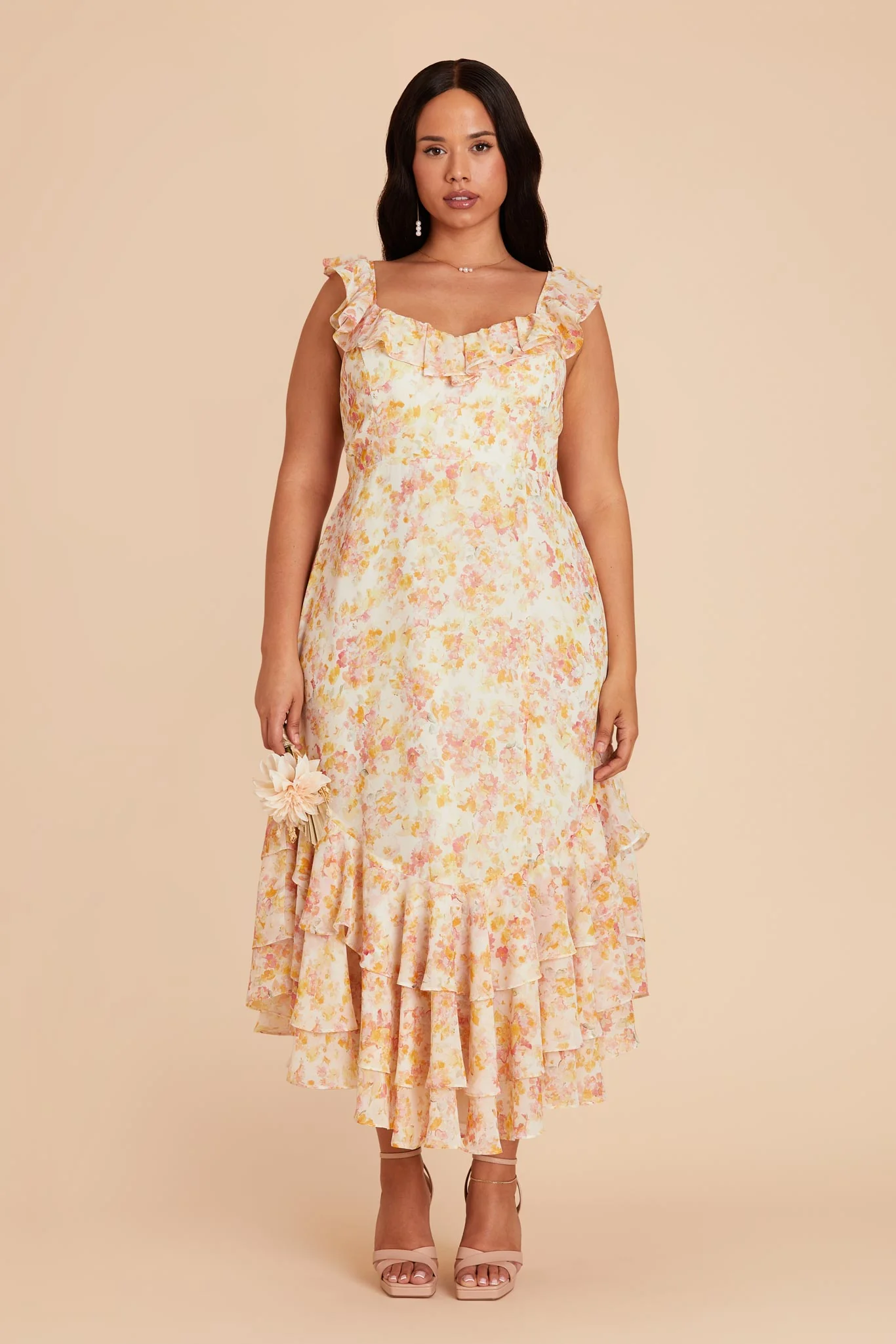Ginny Chiffon Dress - Pressed Floral - Image 8