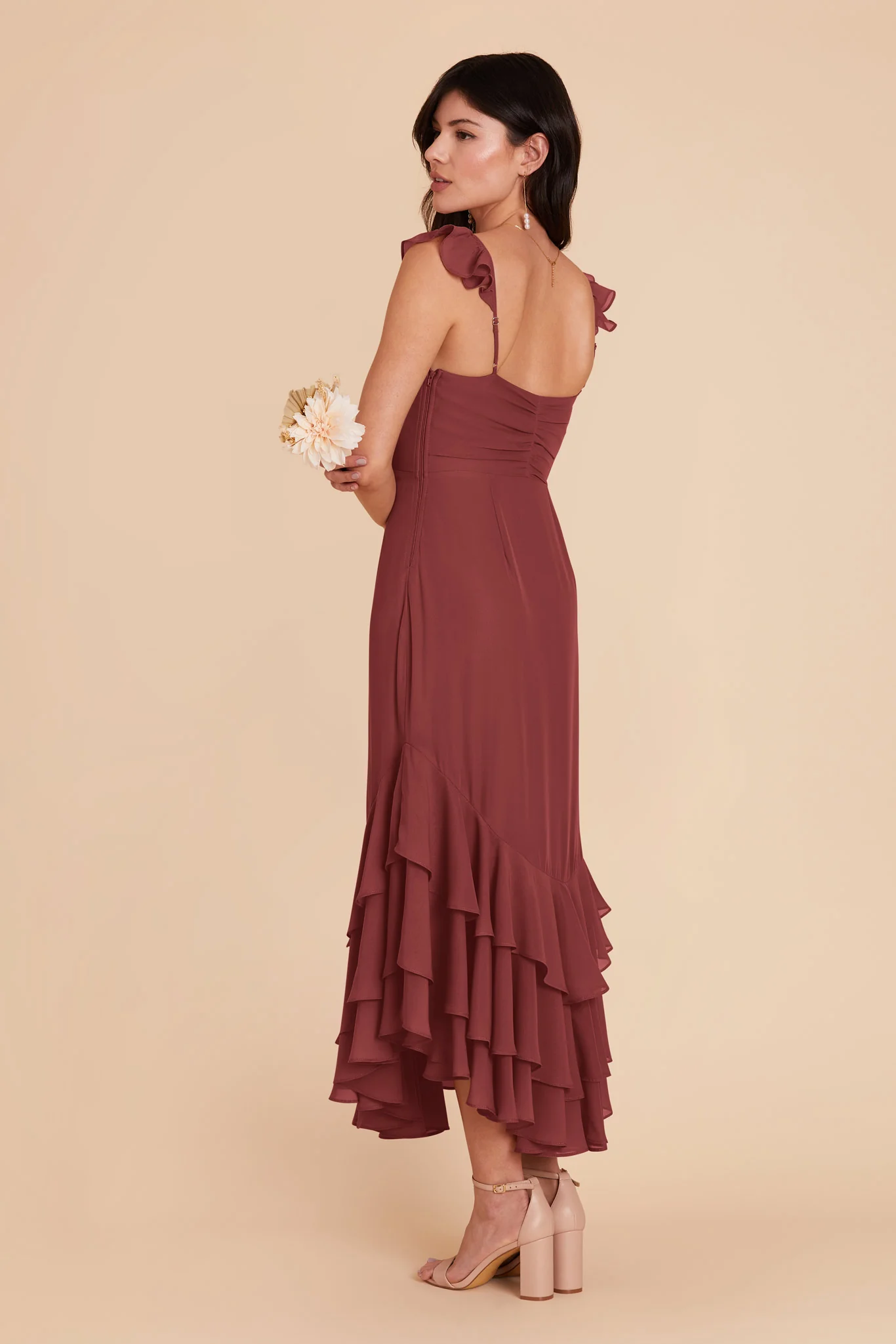 Ginny Chiffon Dress - Rosewood - Image 6