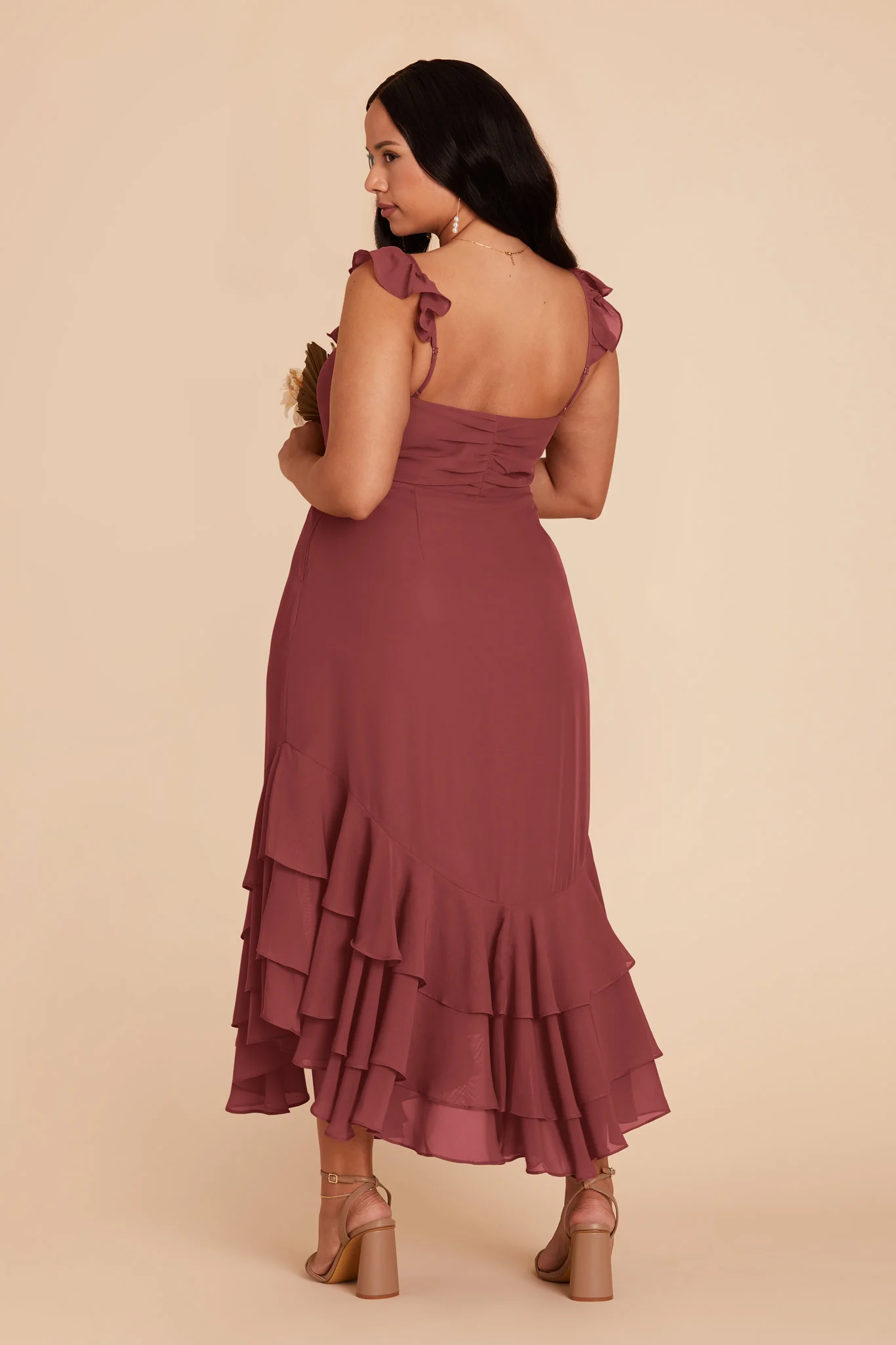 Ginny Chiffon Dress - Rosewood - Image 8