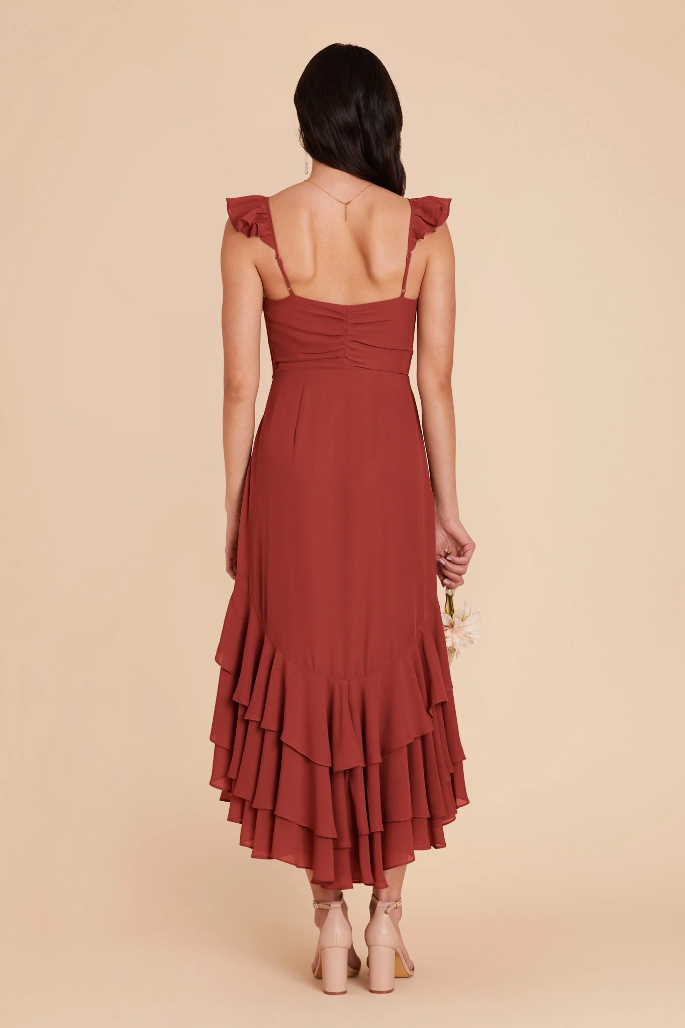 Ginny Chiffon Dress - Spice - Image 7