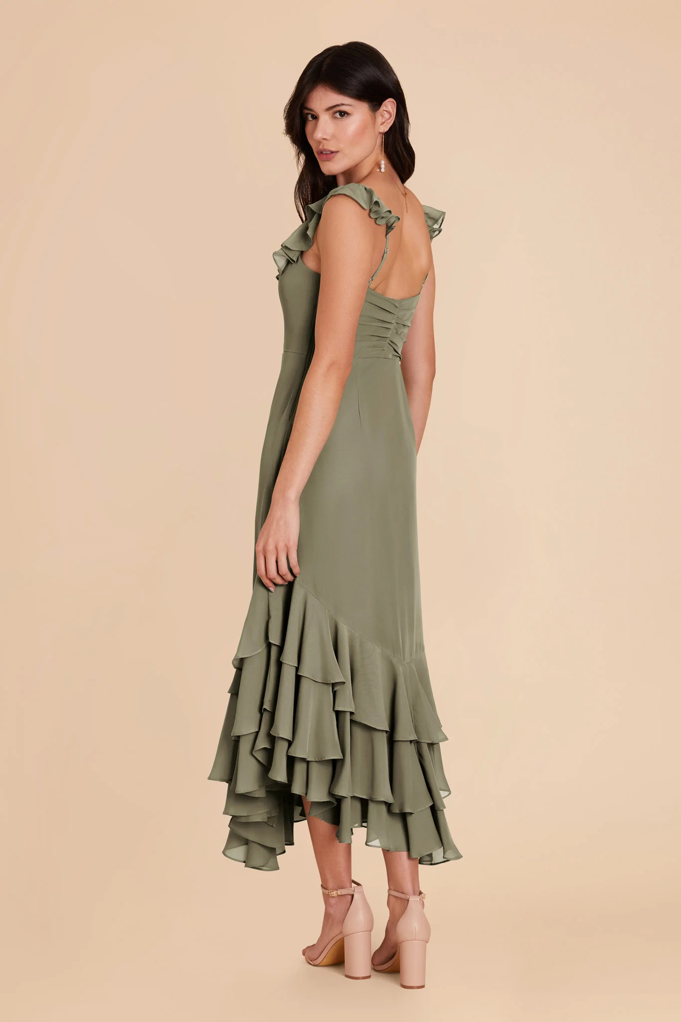 Ginny Chiffon Dress - Thyme - Image 5