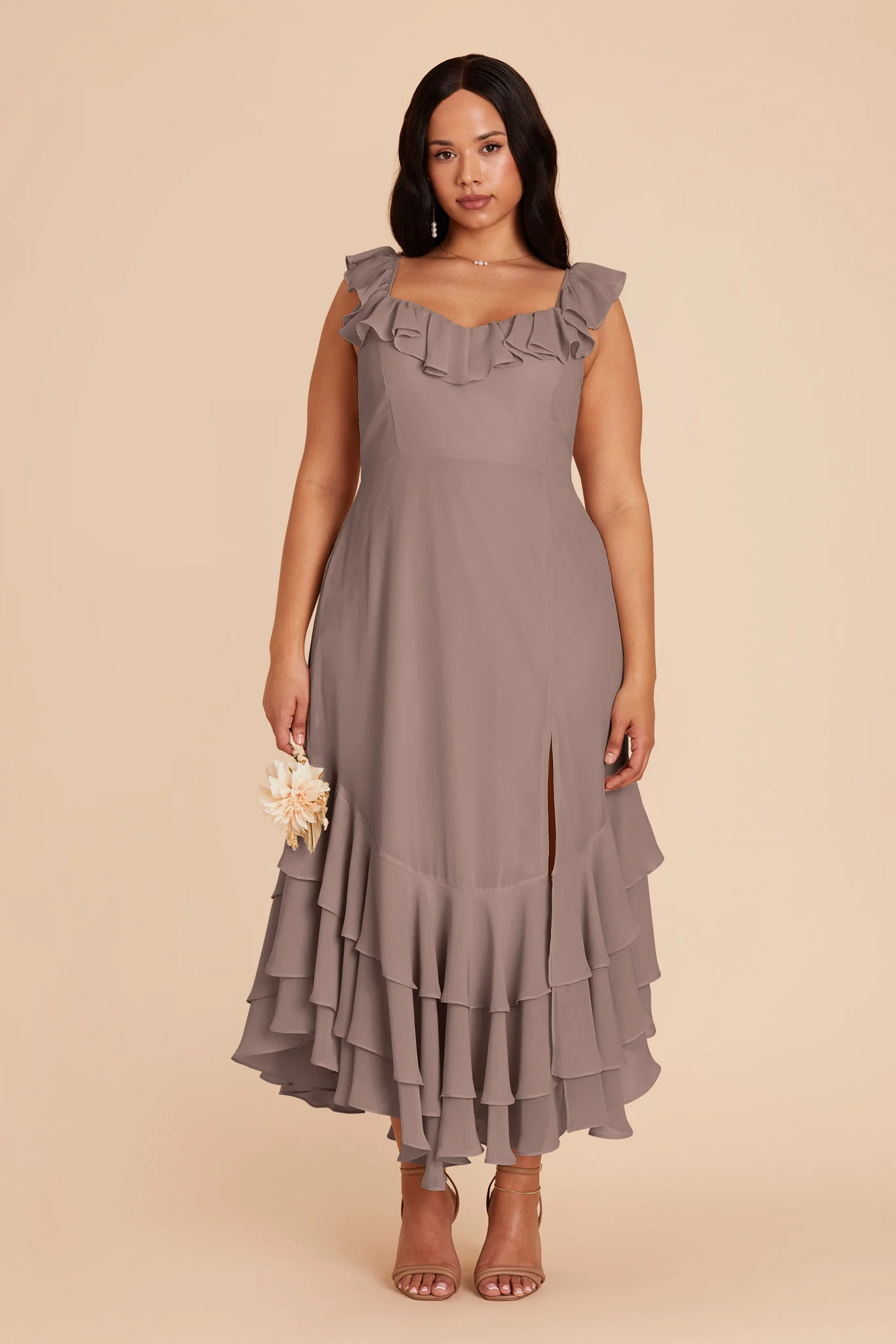 Ginny Chiffon Dress - Toffee - Image 2