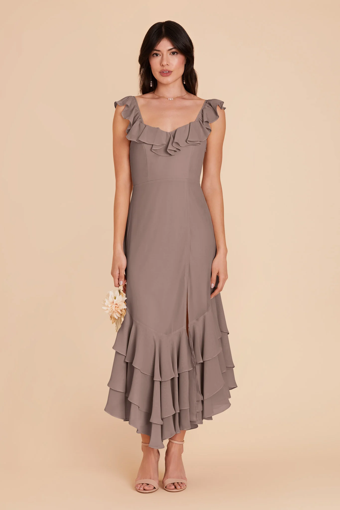 Ginny Chiffon Dress - Toffee - Image 3