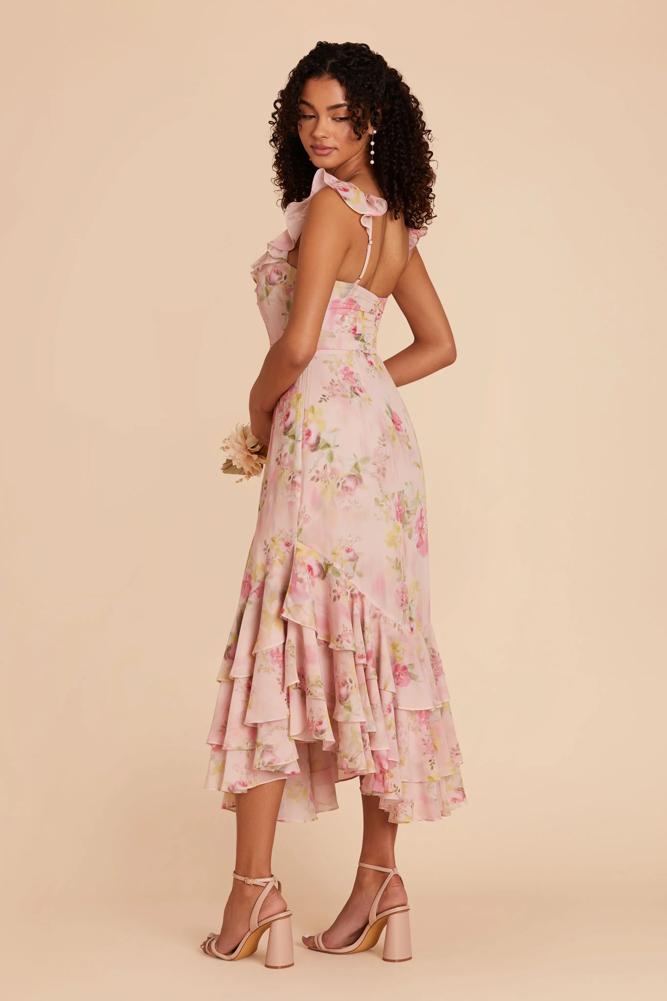 Ginny Chiffon Dress - Vintage Pink Floral - Image 6