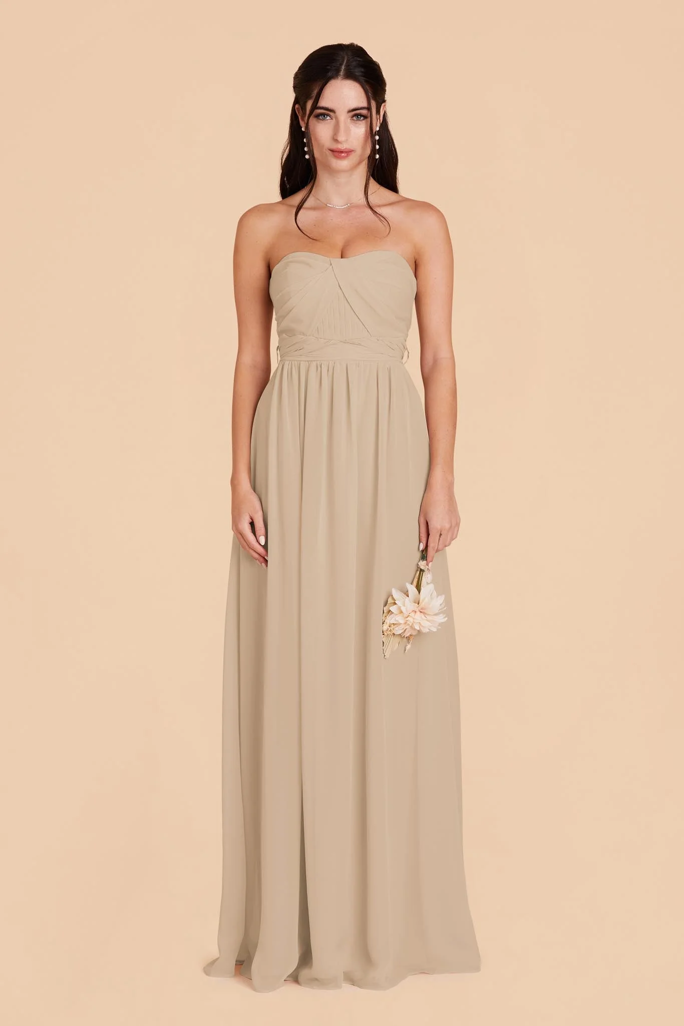 Grace Chiffon Dress - Almond