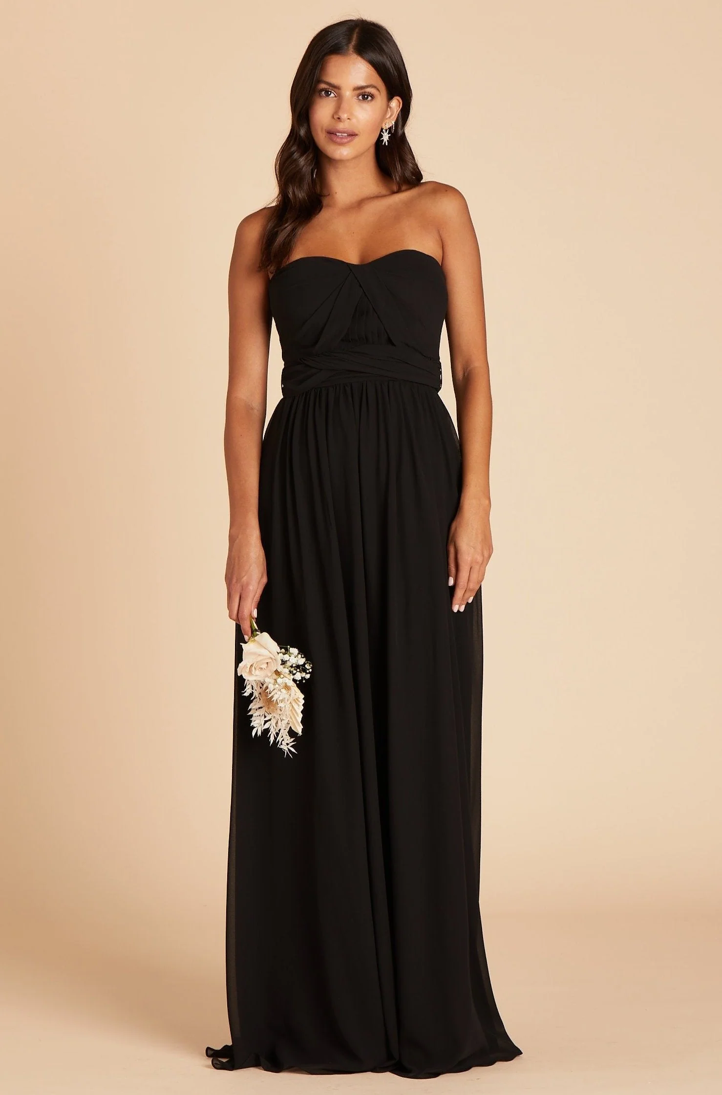 Grace Chiffon Dress - Black