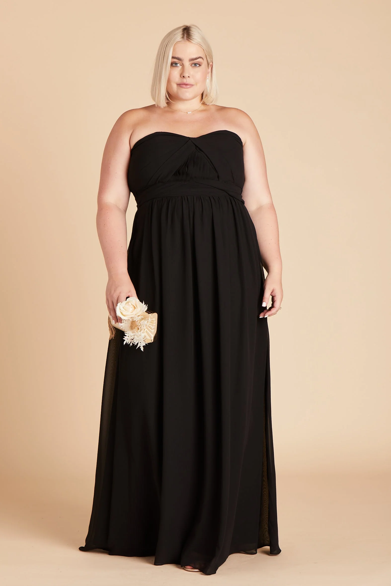Grace Chiffon Dress - Black - Image 10