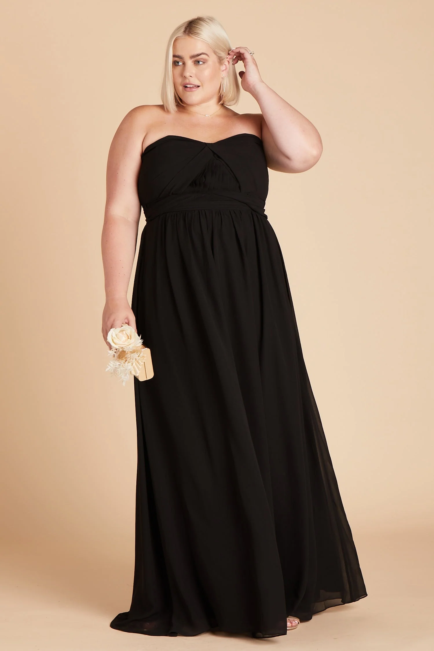 Grace Chiffon Dress - Black - Image 12
