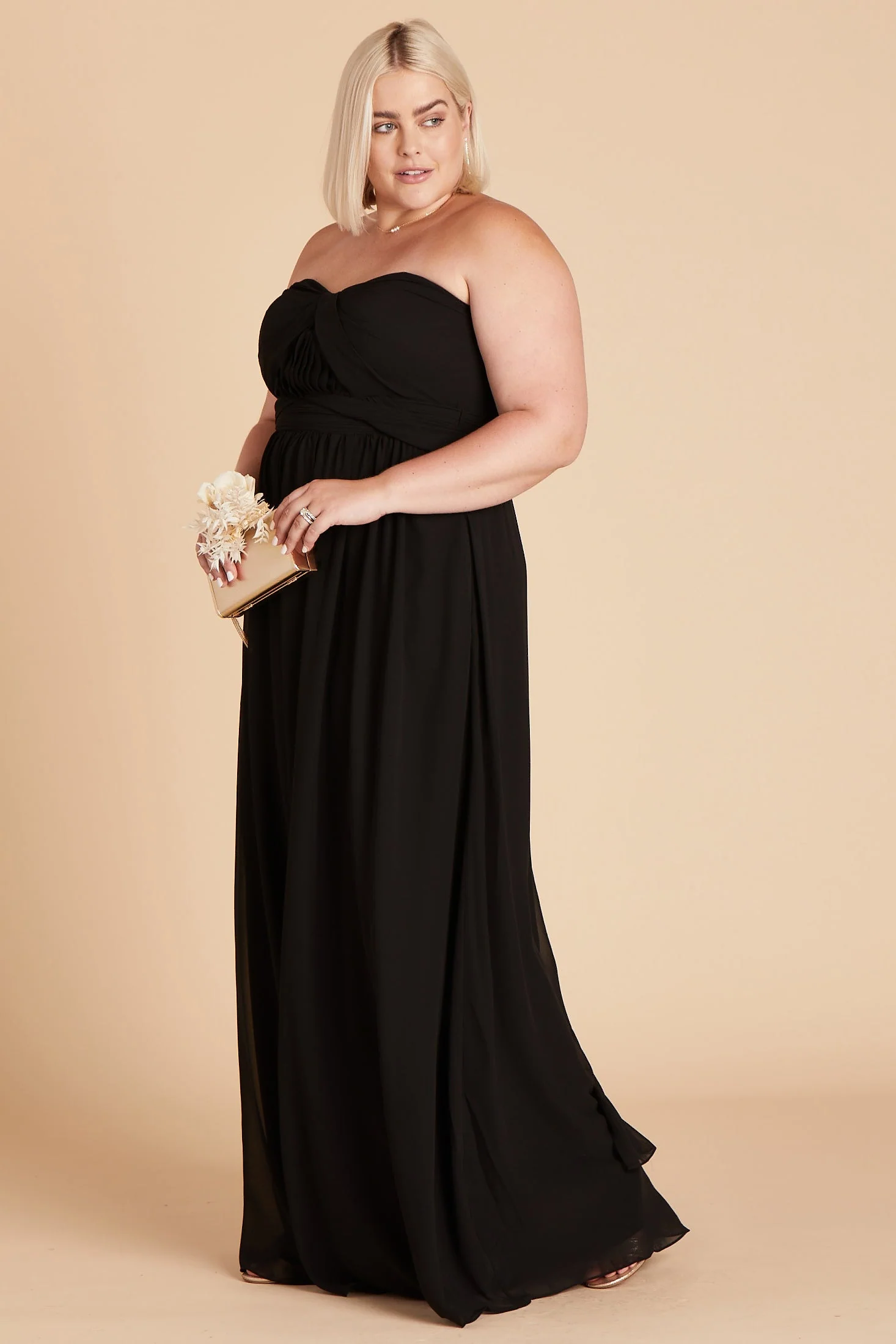Grace Chiffon Dress - Black - Image 14