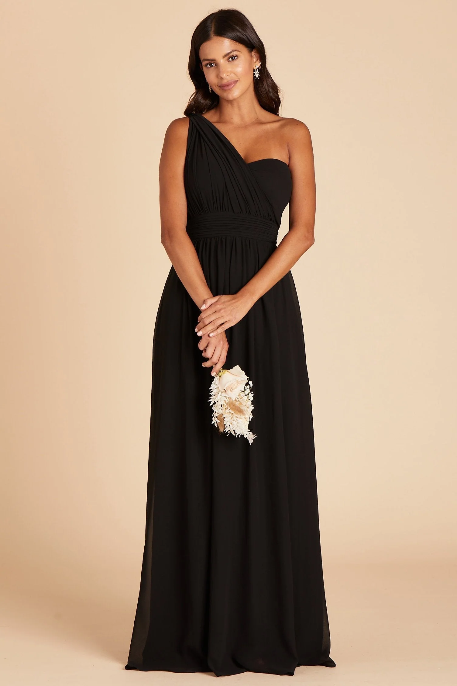 Grace Chiffon Dress - Black - Image 3