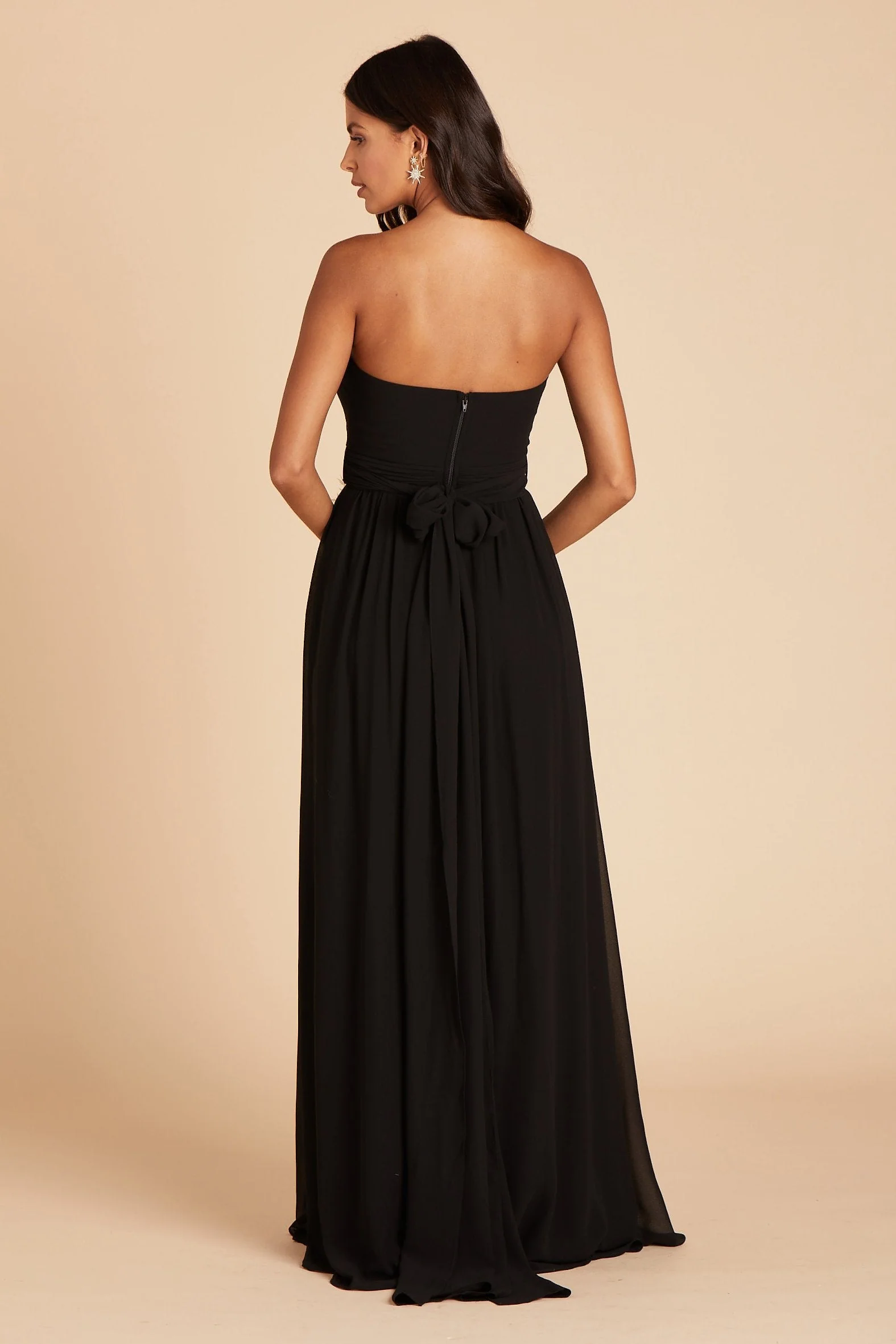 Grace Chiffon Dress - Black - Image 7