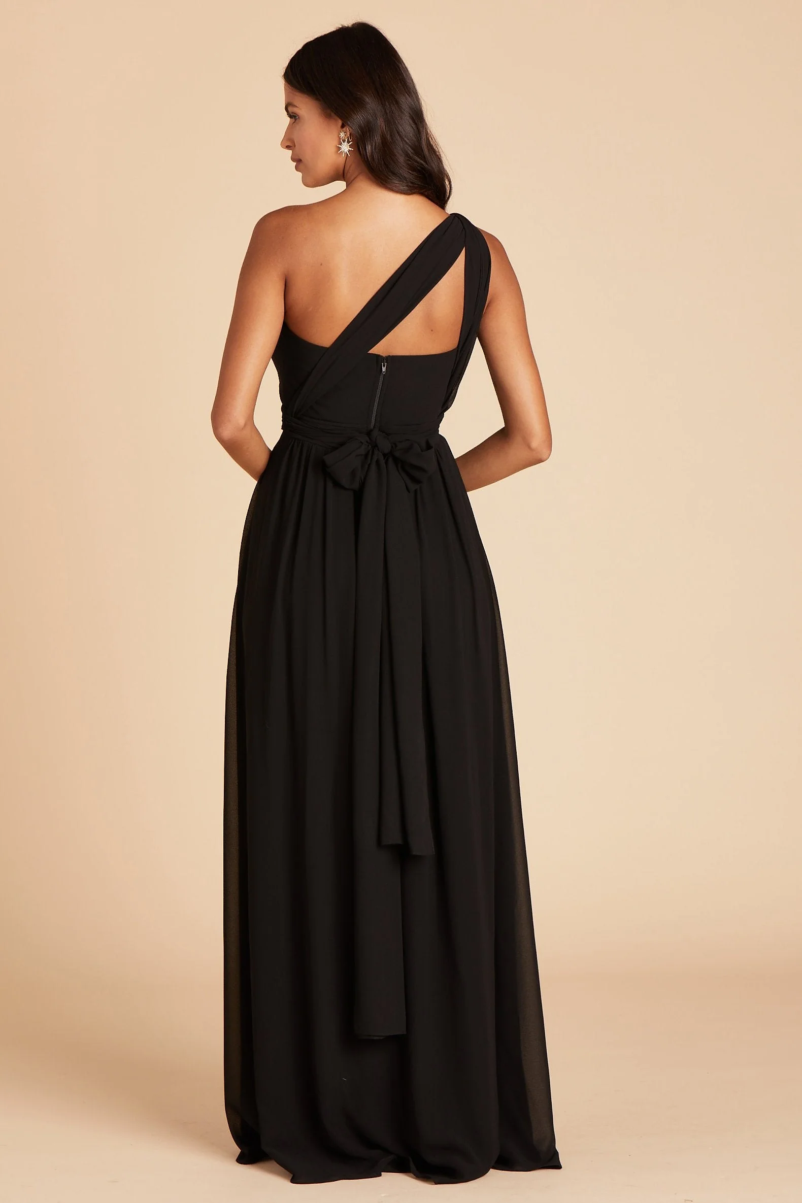 Grace Chiffon Dress - Black - Image 8