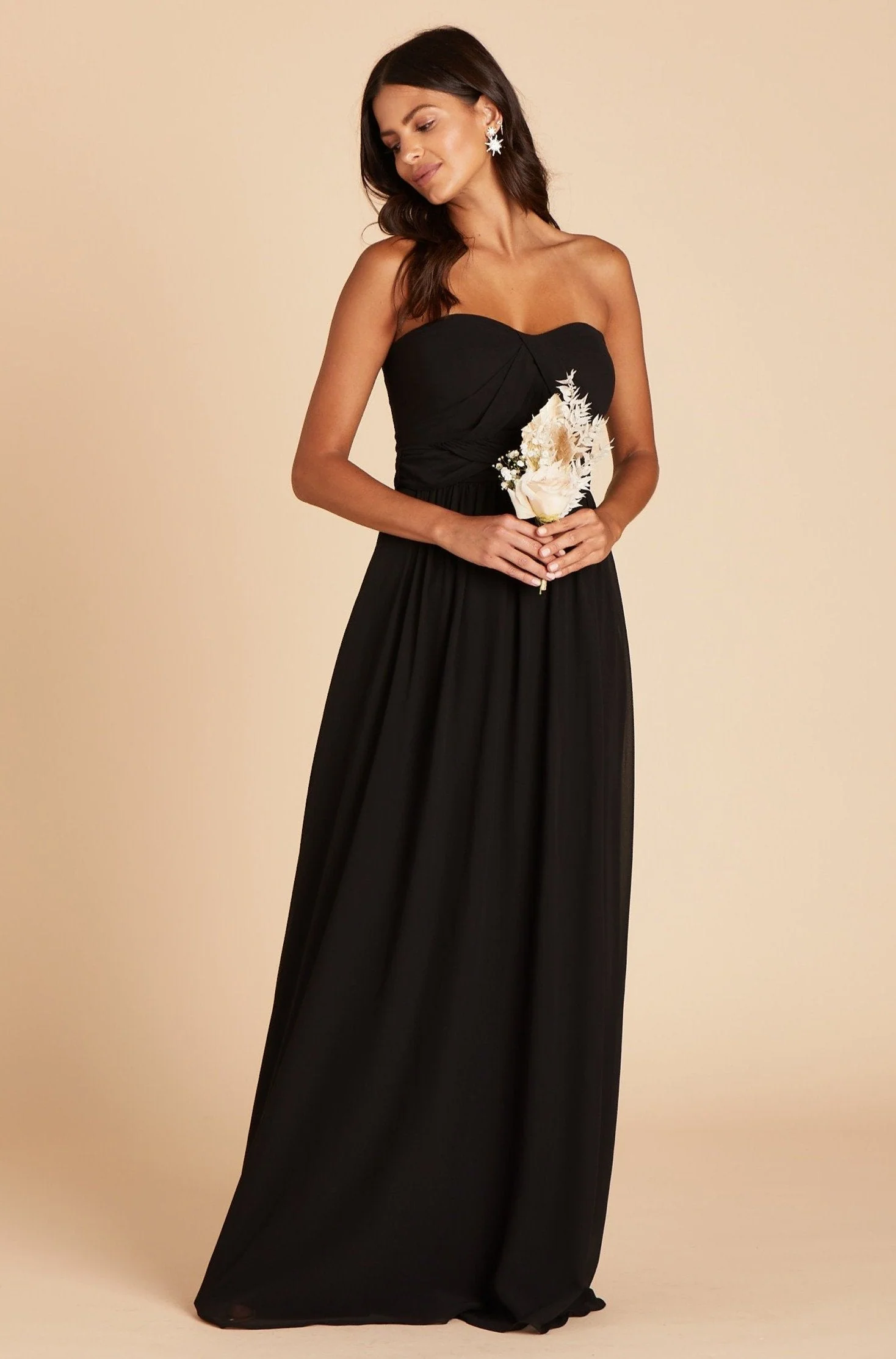 Grace Chiffon Dress - Black - Image 9