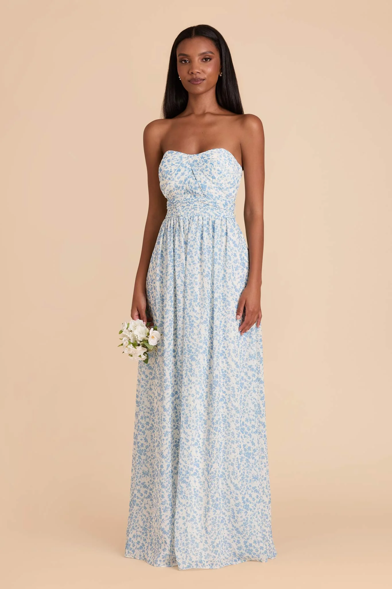 Grace Chiffon Dress - Blue Dreamy Ditsy