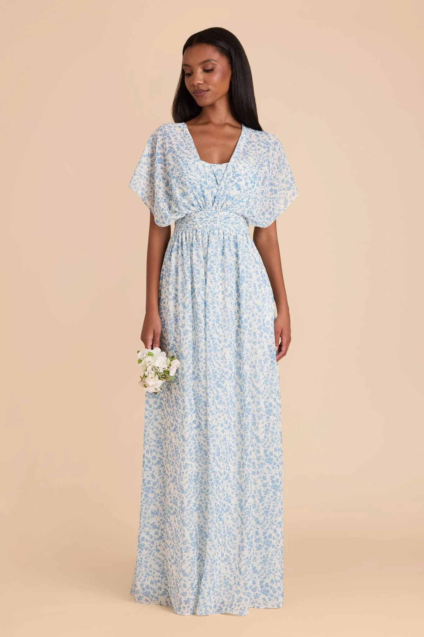 Grace Chiffon Dress - Blue Dreamy Ditsy - Image 3