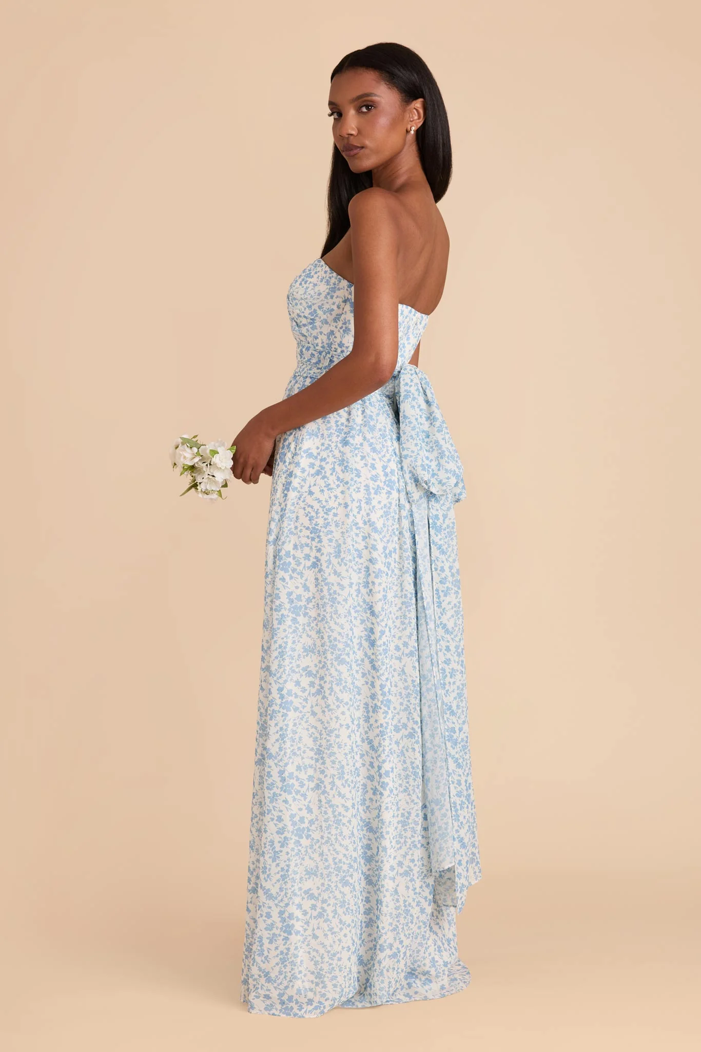 Grace Chiffon Dress - Blue Dreamy Ditsy - Image 4