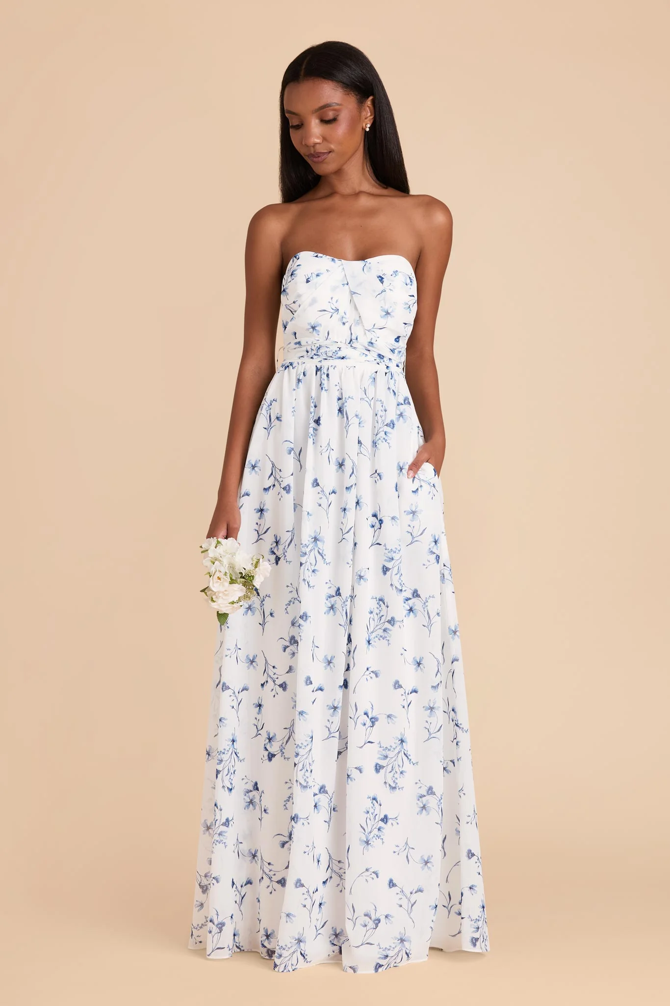 Grace Chiffon Dress - Blue Le Fleur - Image 3