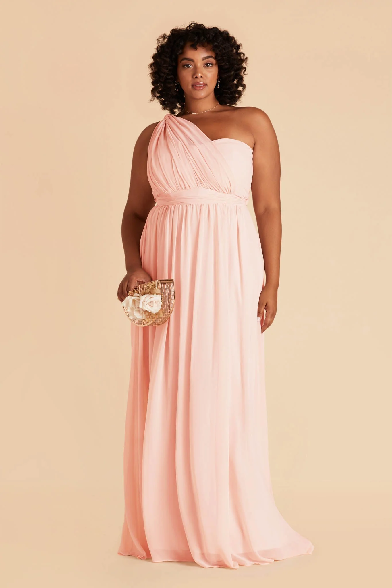 Grace Chiffon Dress - Blush Pink - Image 8