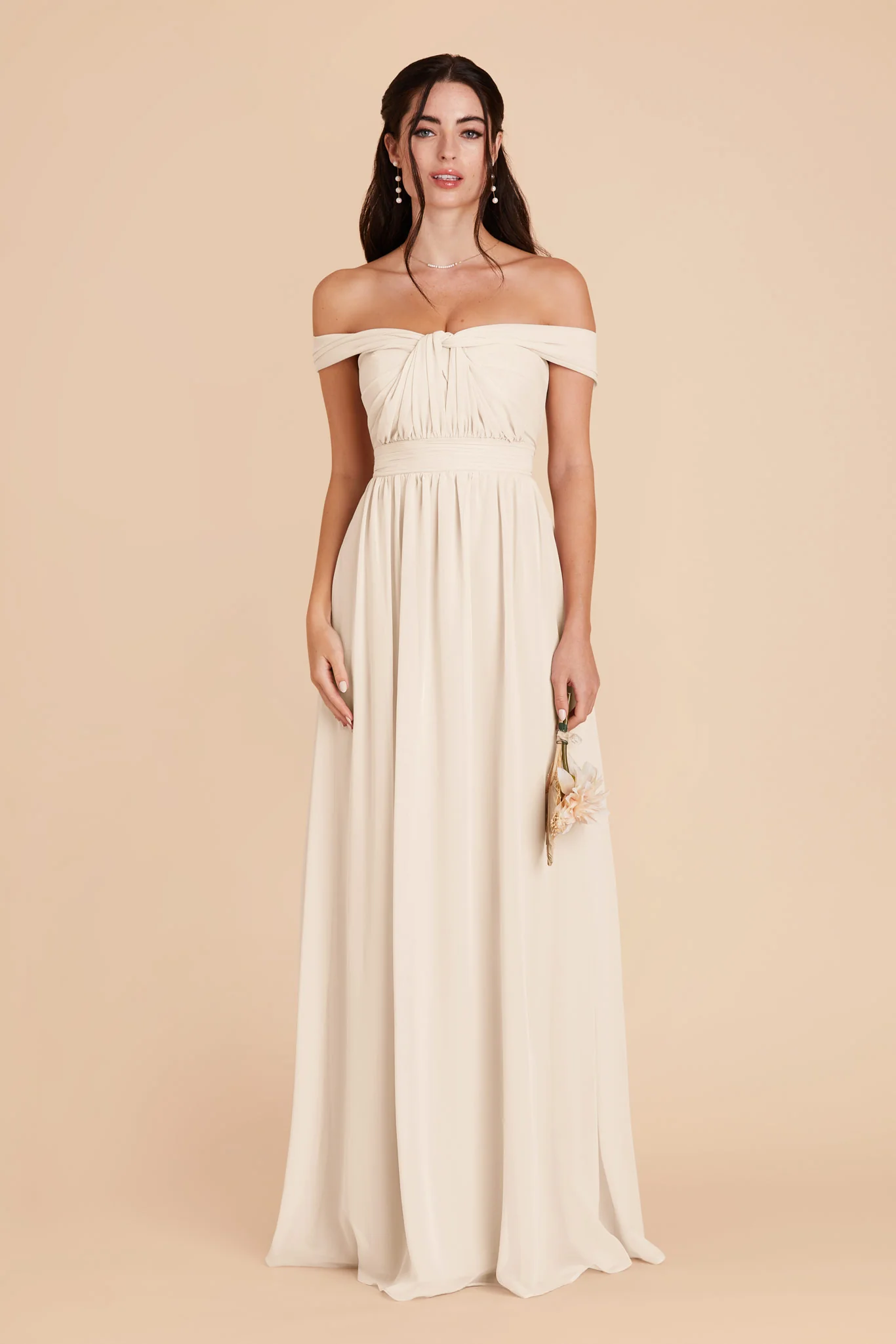 Grace Chiffon Dress - Champagne