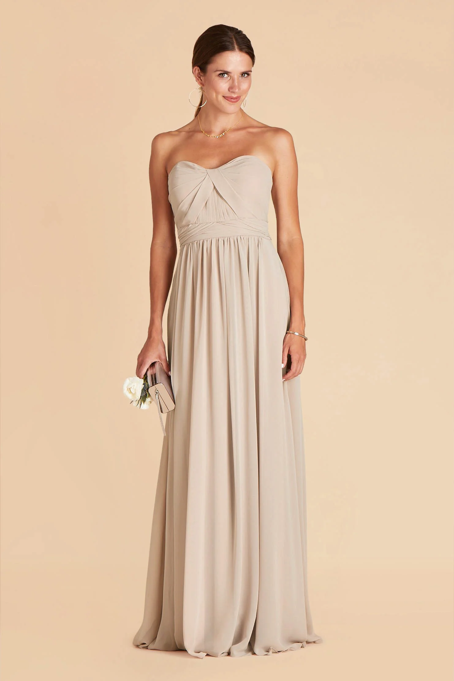 Grace Chiffon Dress - Classic Champagne - Image 3