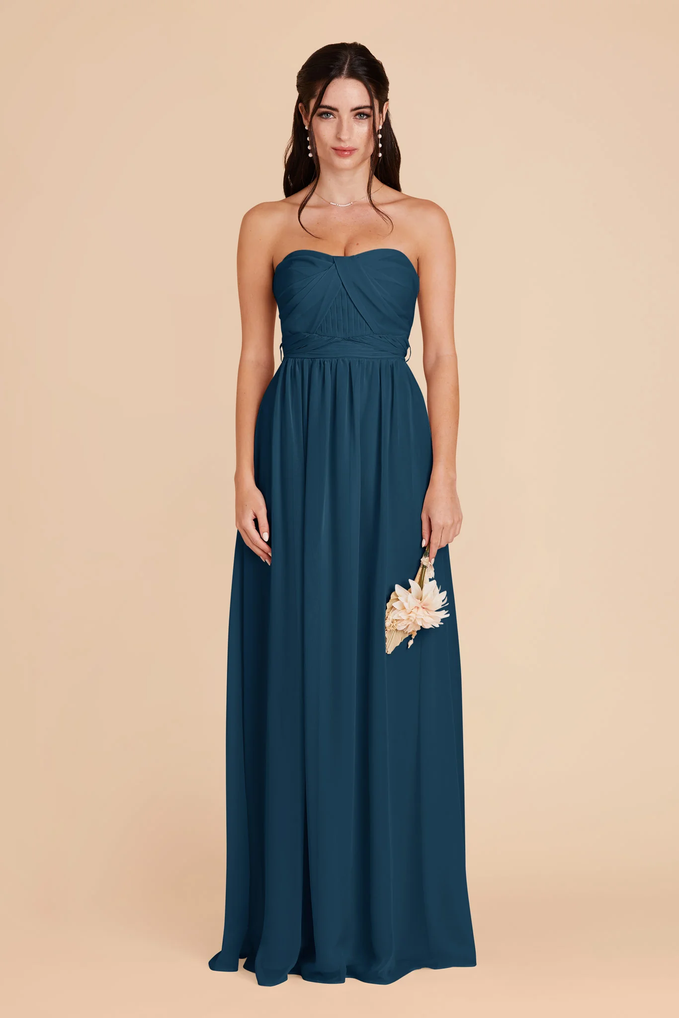 Grace Chiffon Dress - Dark Teal - Image 4