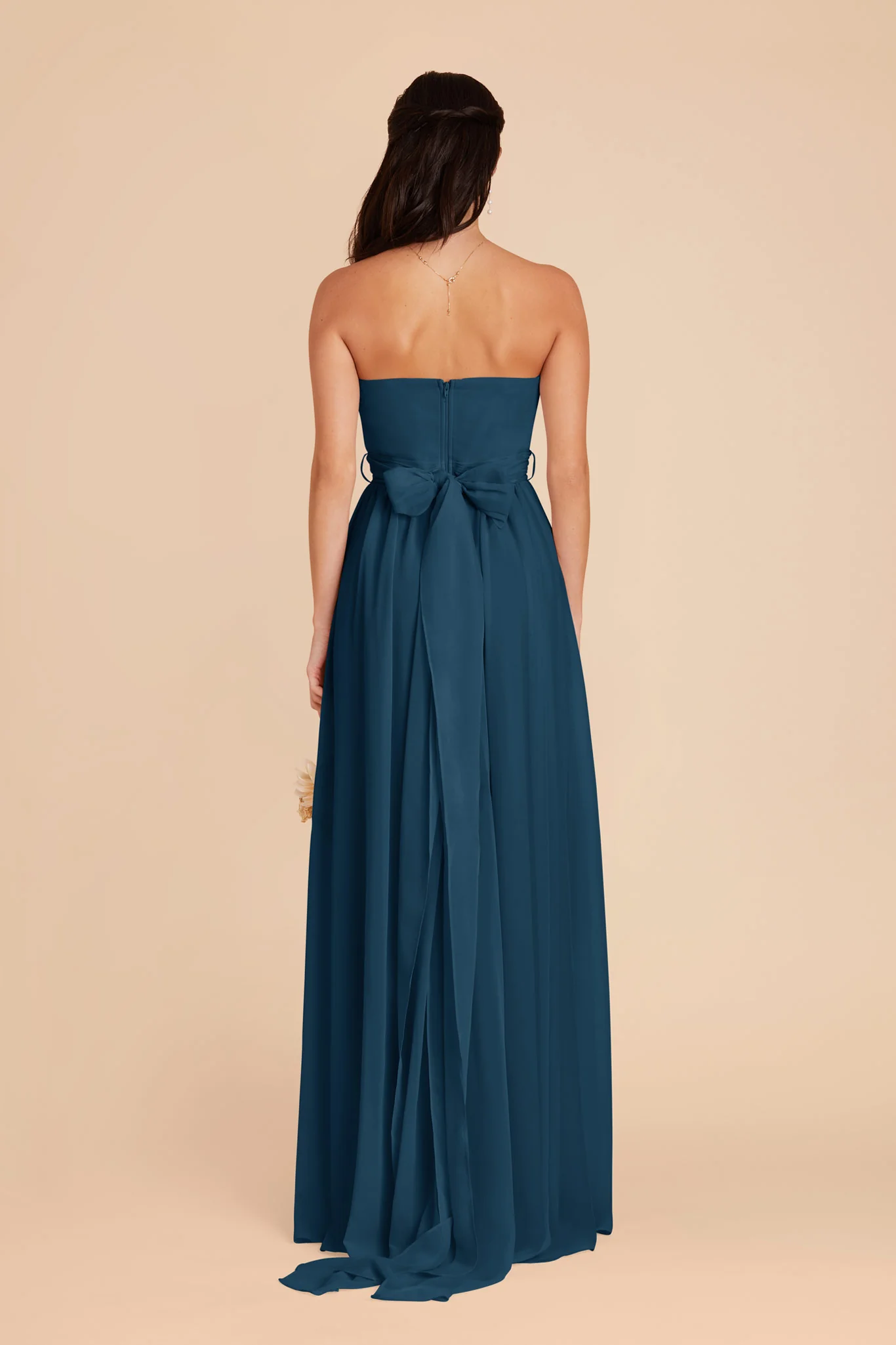 Grace Chiffon Dress - Dark Teal - Image 5