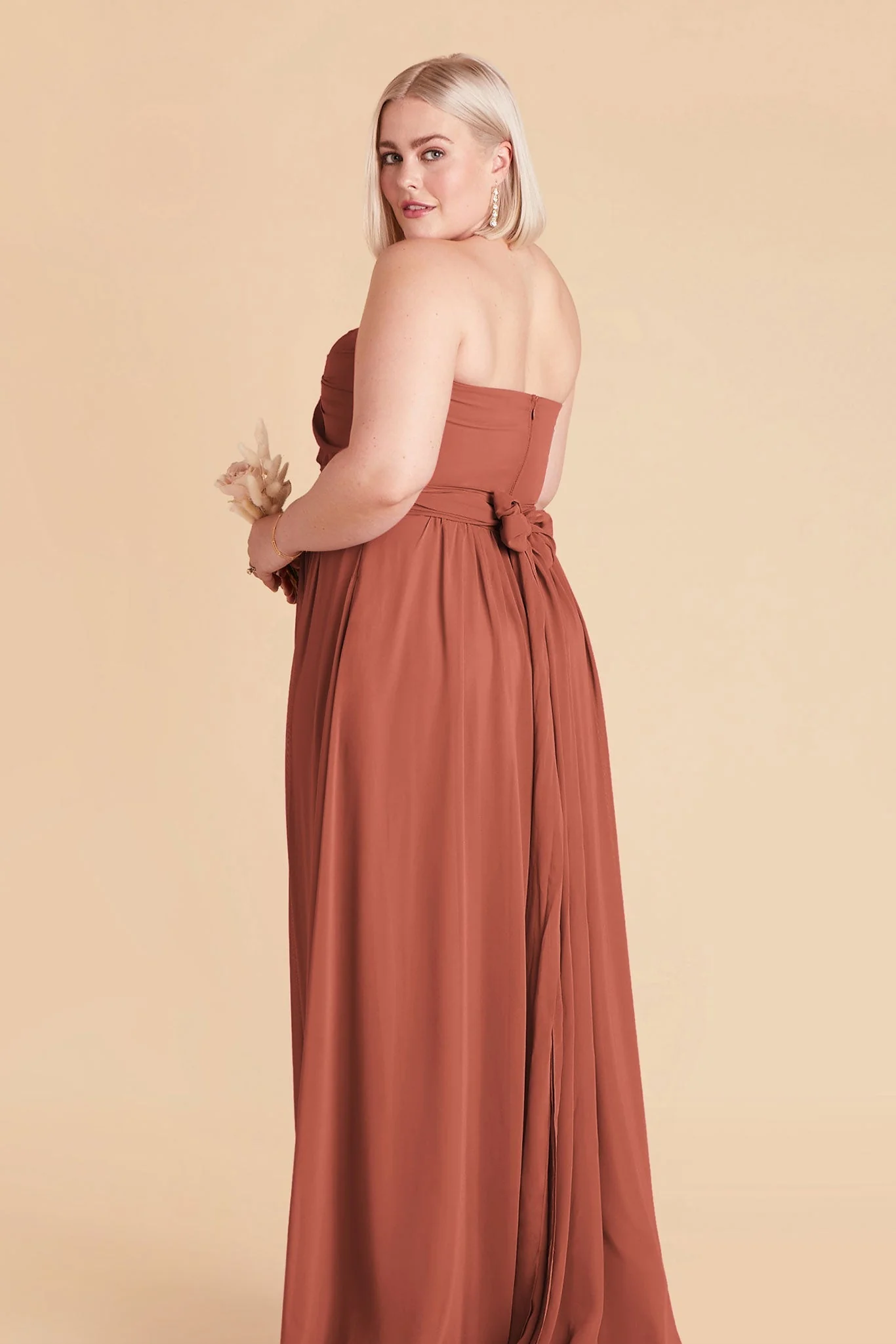 Grace Chiffon Dress - Desert Rose - Image 8