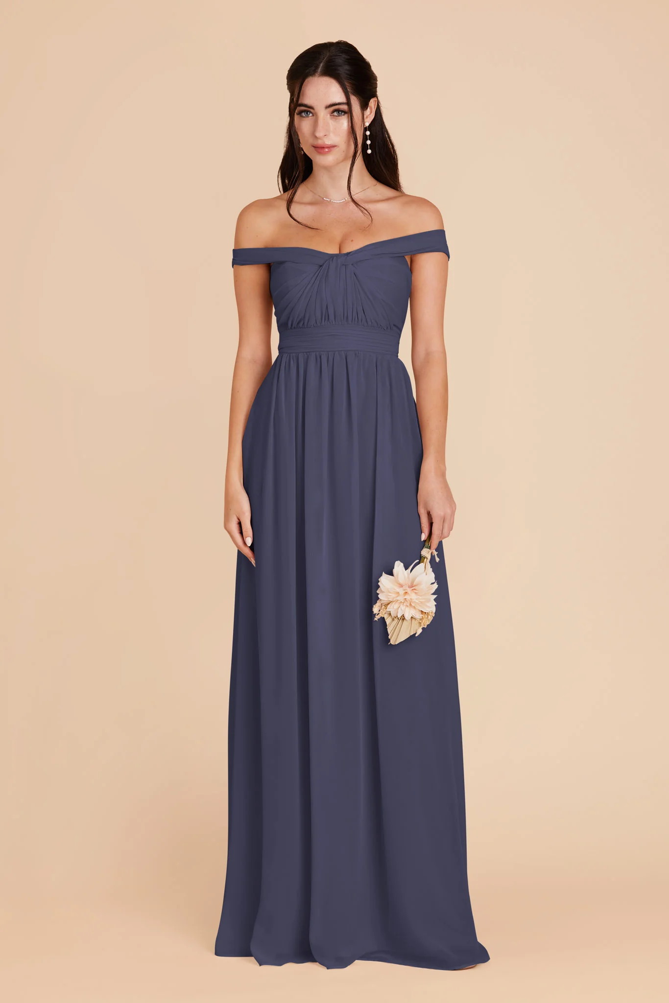Grace Chiffon Dress - Dusk Blue - Image 4