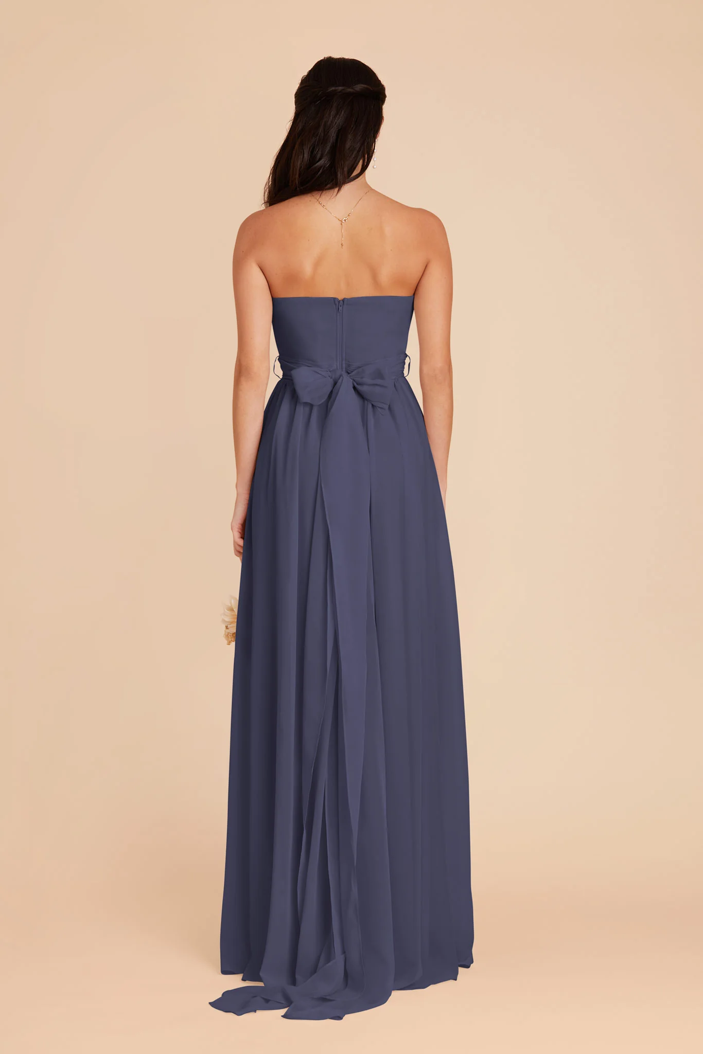 Grace Chiffon Dress - Dusk Blue - Image 5