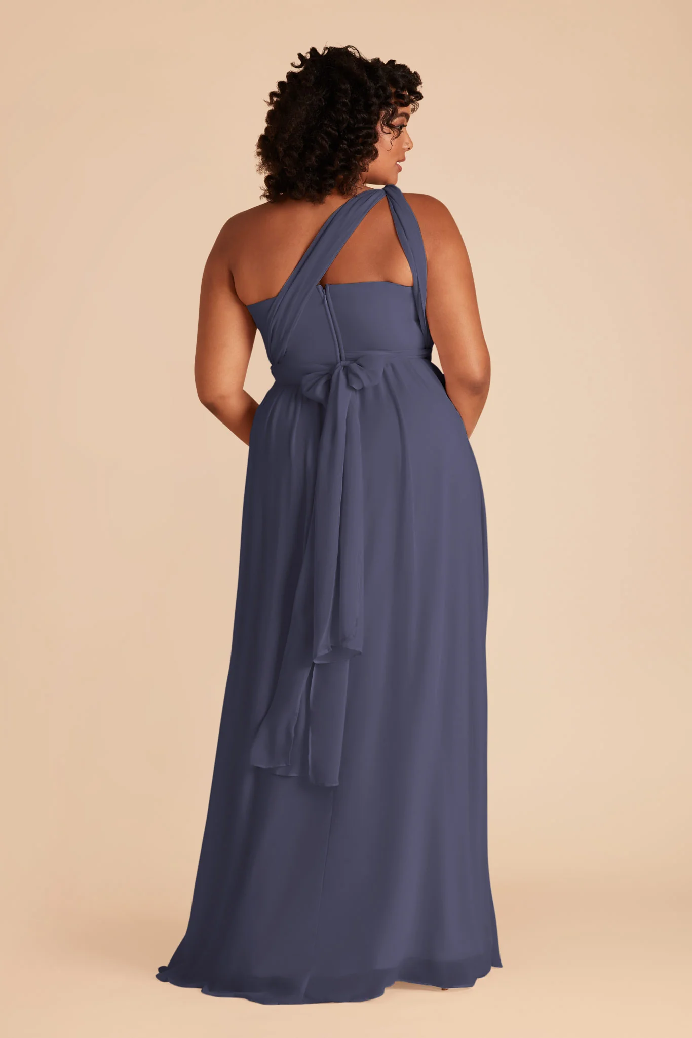 Grace Chiffon Dress - Dusk Blue - Image 7