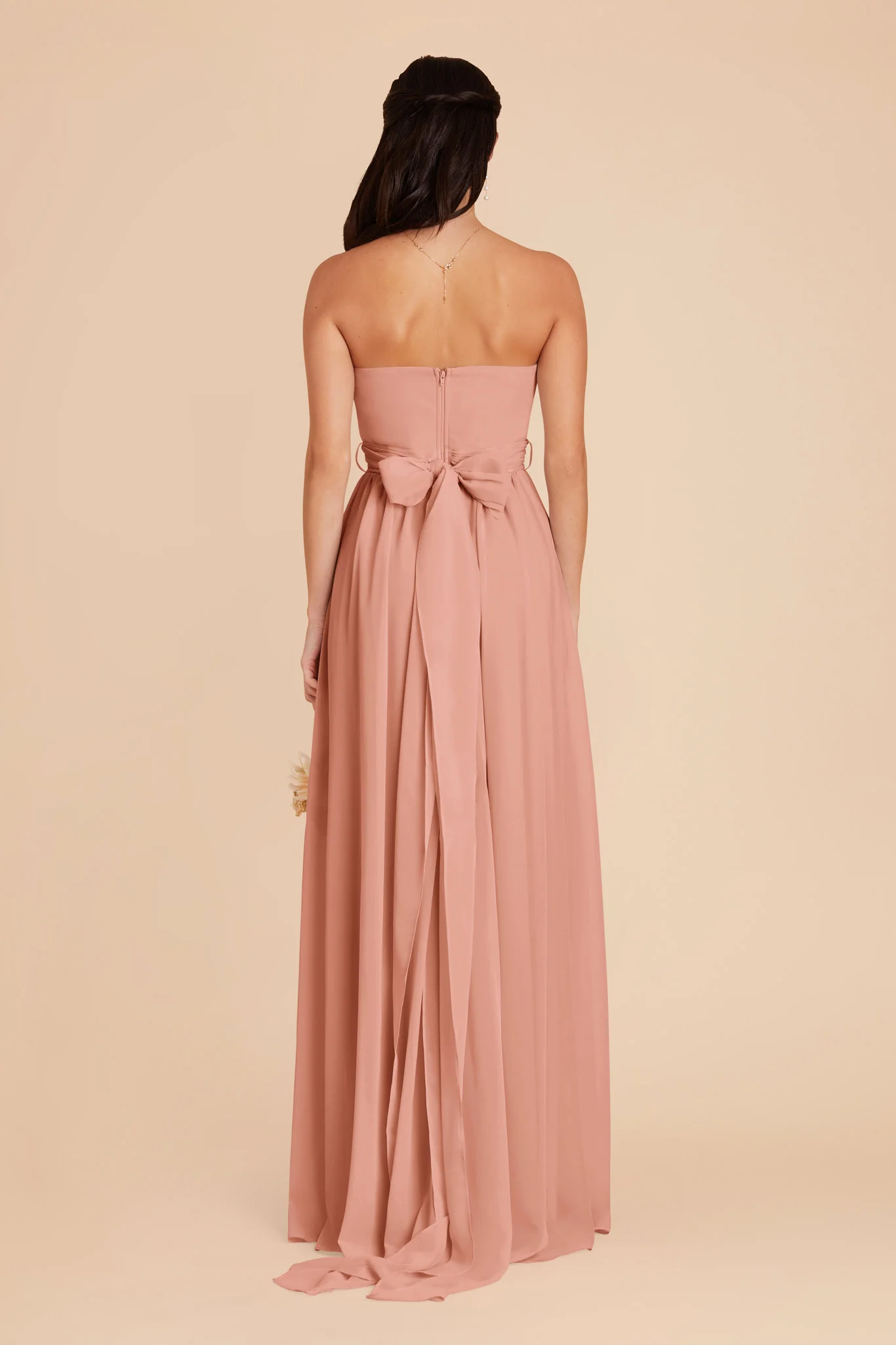 Grace Chiffon Dress - Dusty Rose - Image 4
