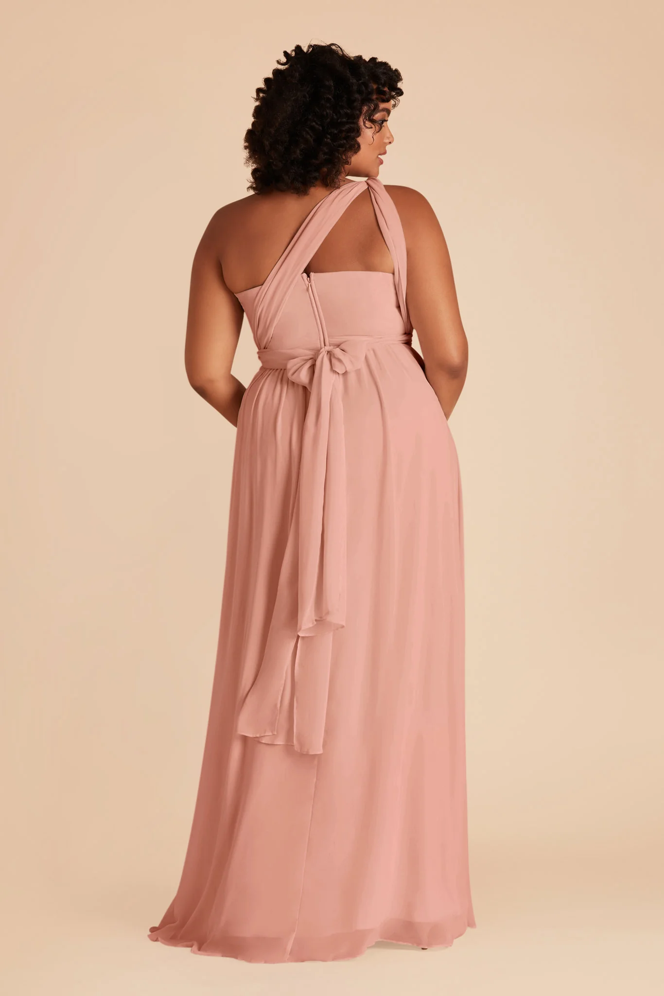 Grace Chiffon Dress - Dusty Rose - Image 7