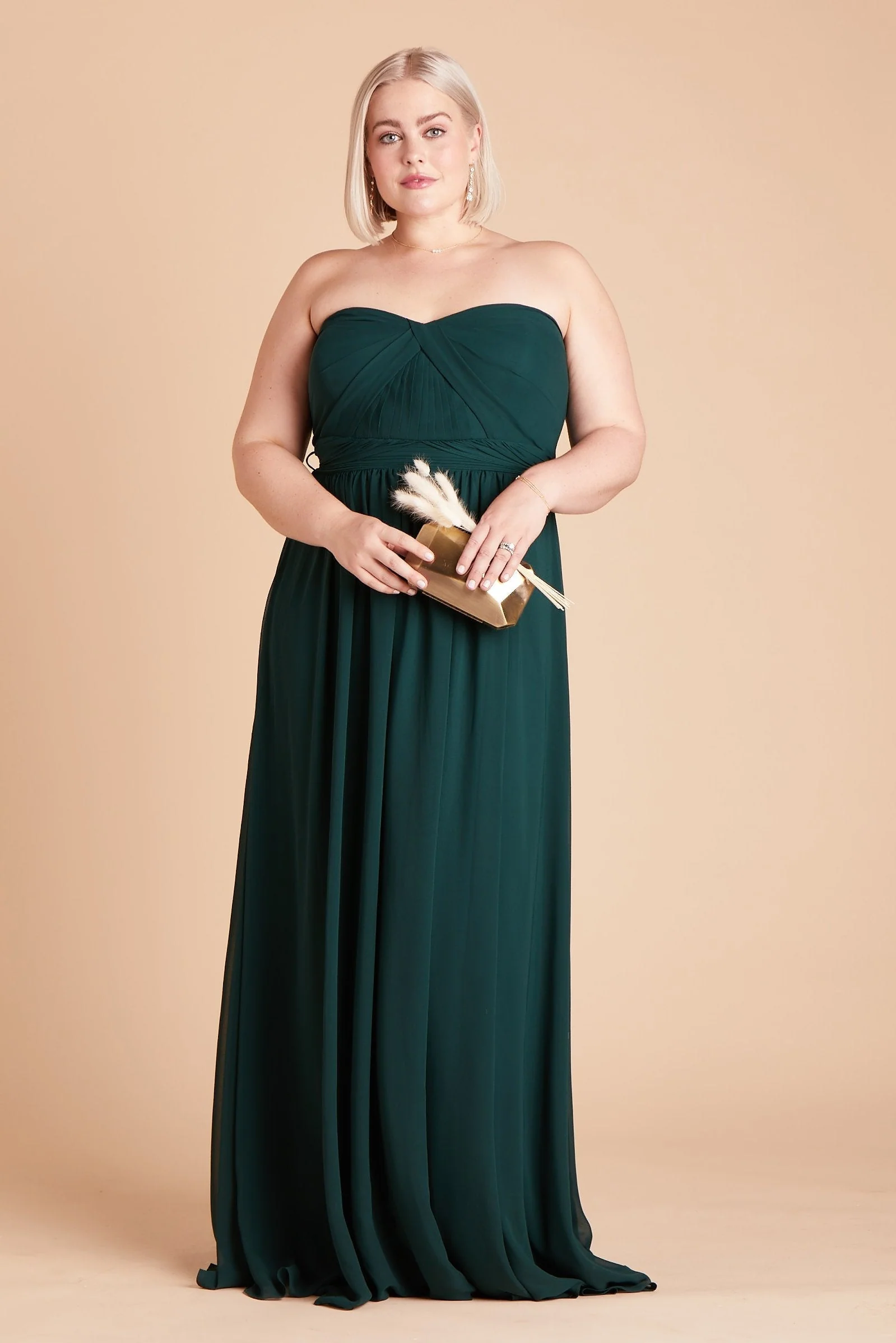 Grace Chiffon Dress - Emerald - Image 12