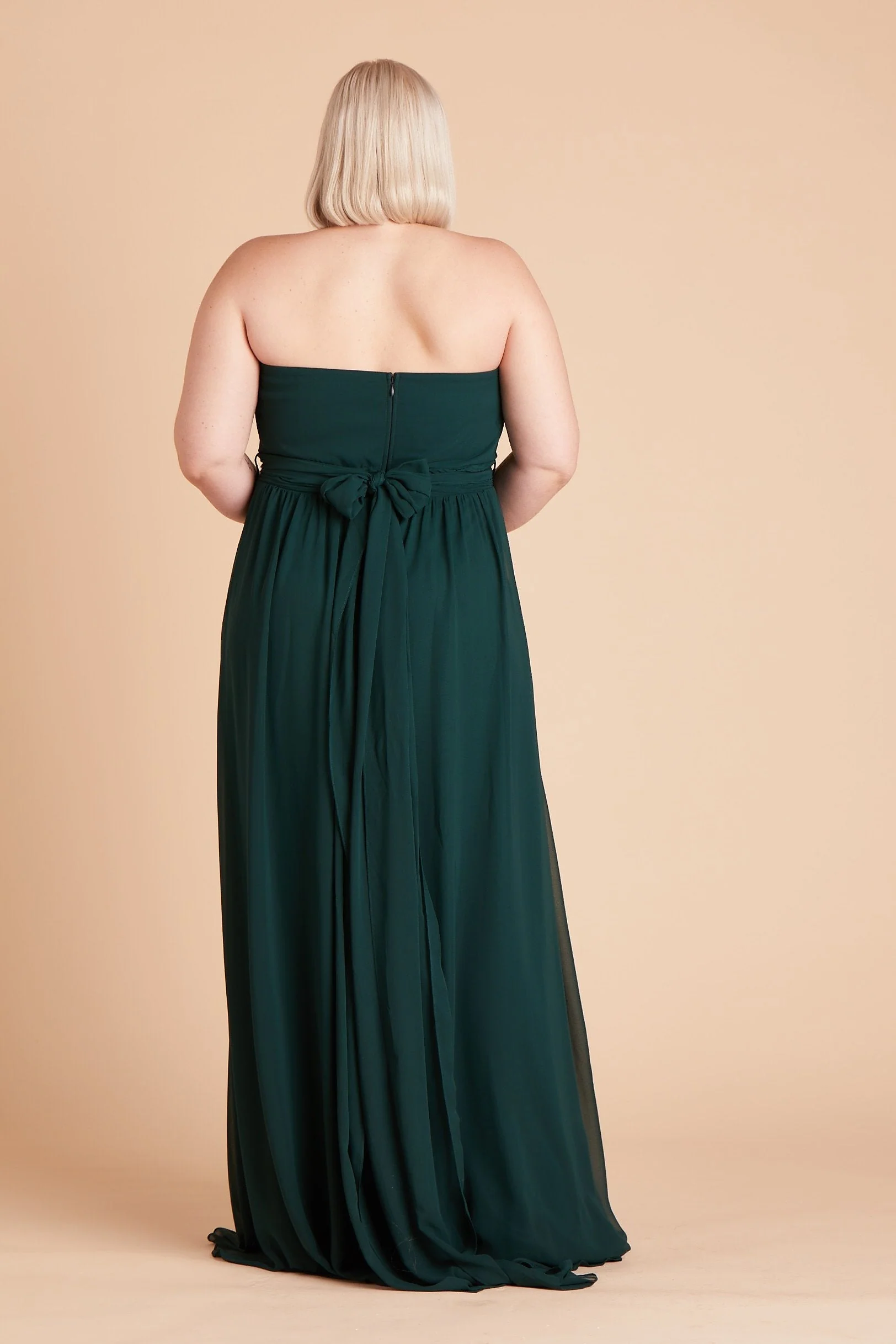 Grace Chiffon Dress - Emerald - Image 14