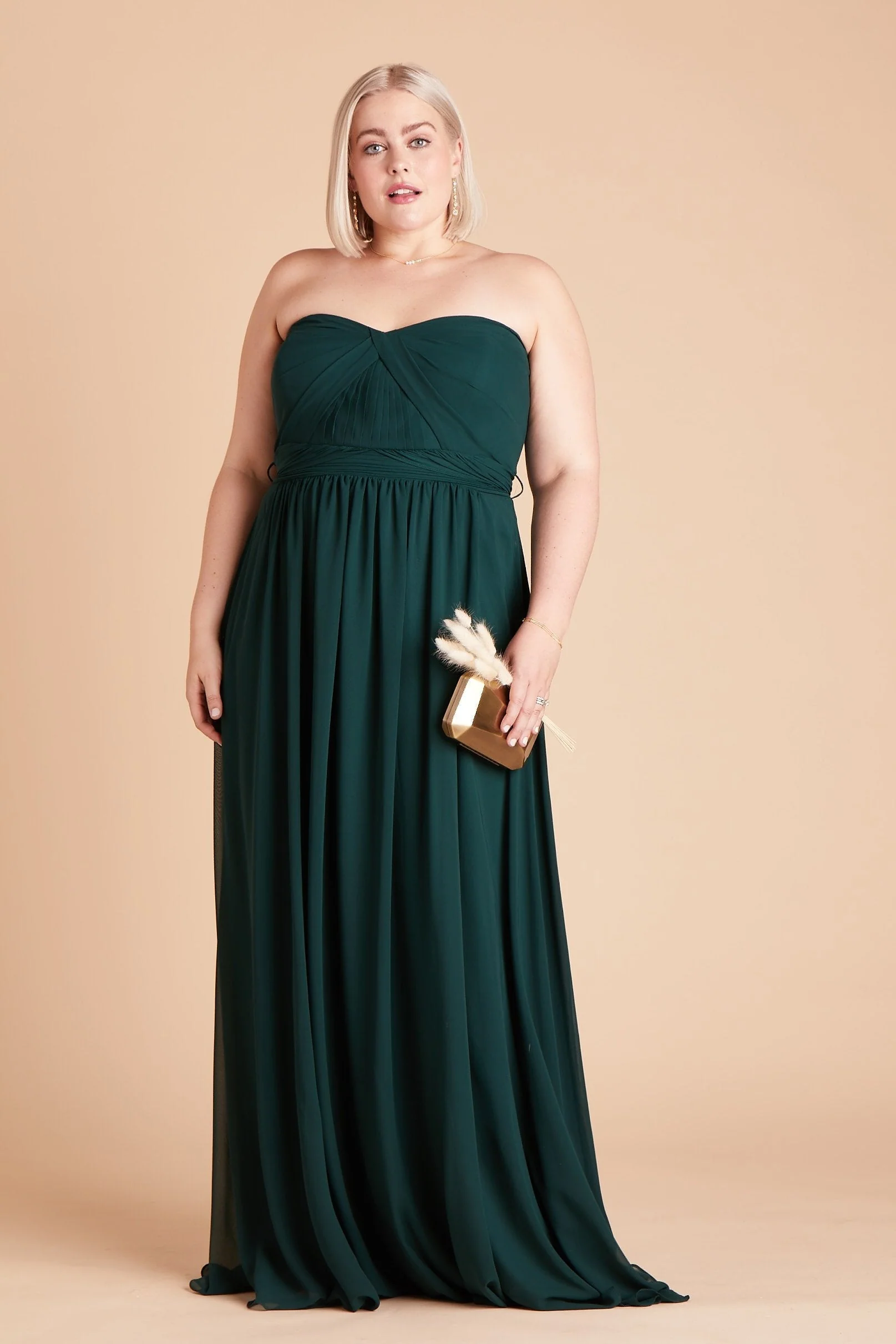 Grace Chiffon Dress - Emerald - Image 9