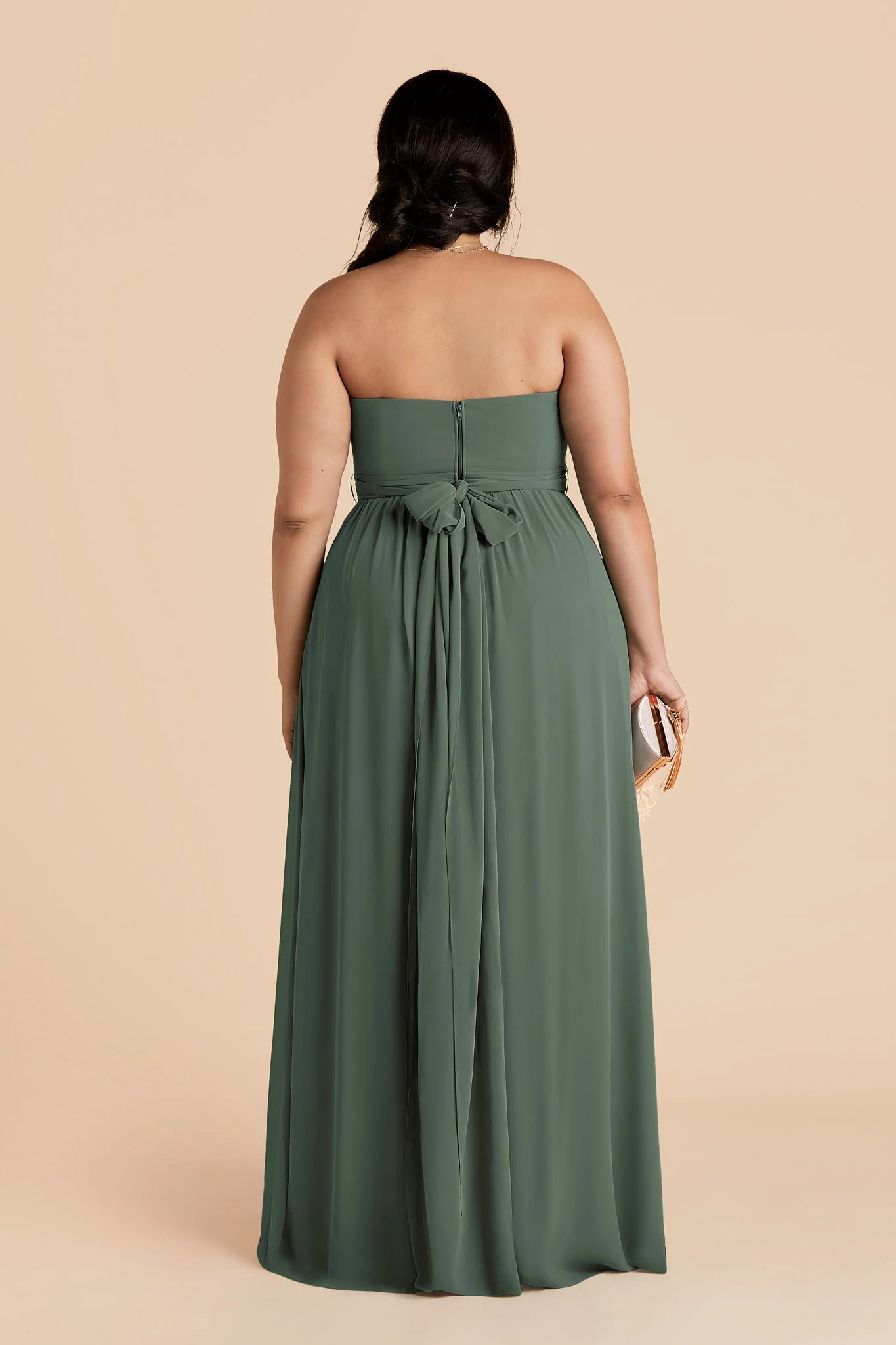 Grace Chiffon Dress - Eucalyptus - Image 12