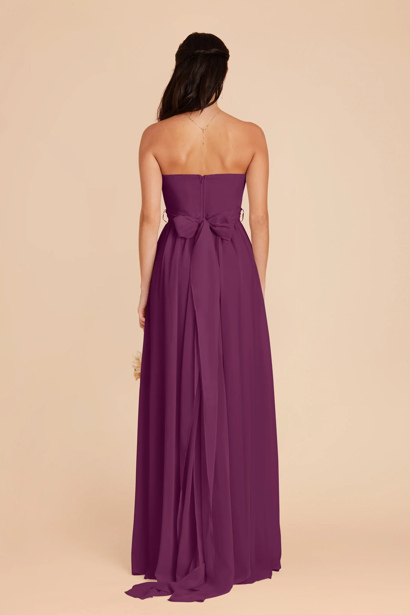 Grace Chiffon Dress - Fig - Image 5