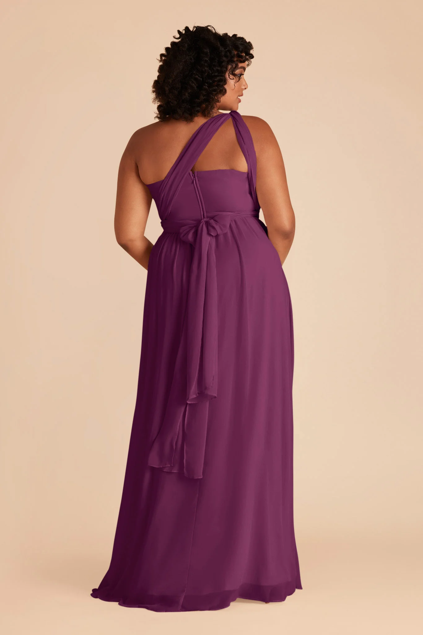 Grace Chiffon Dress - Fig - Image 7