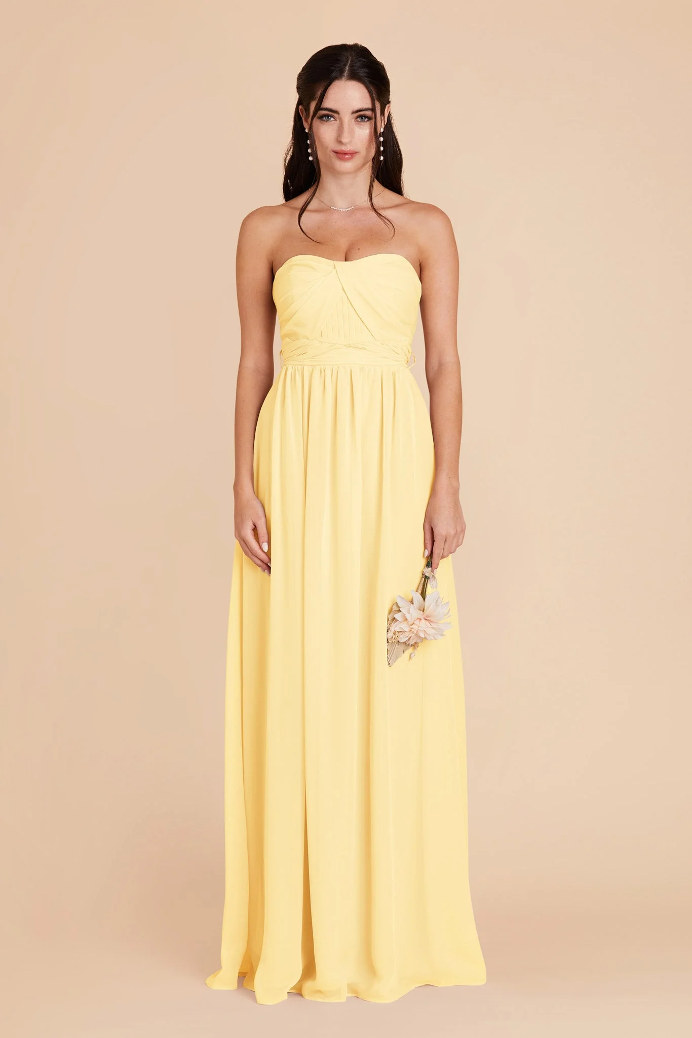 Grace Chiffon Dress - Lemon Sorbet - Image 4