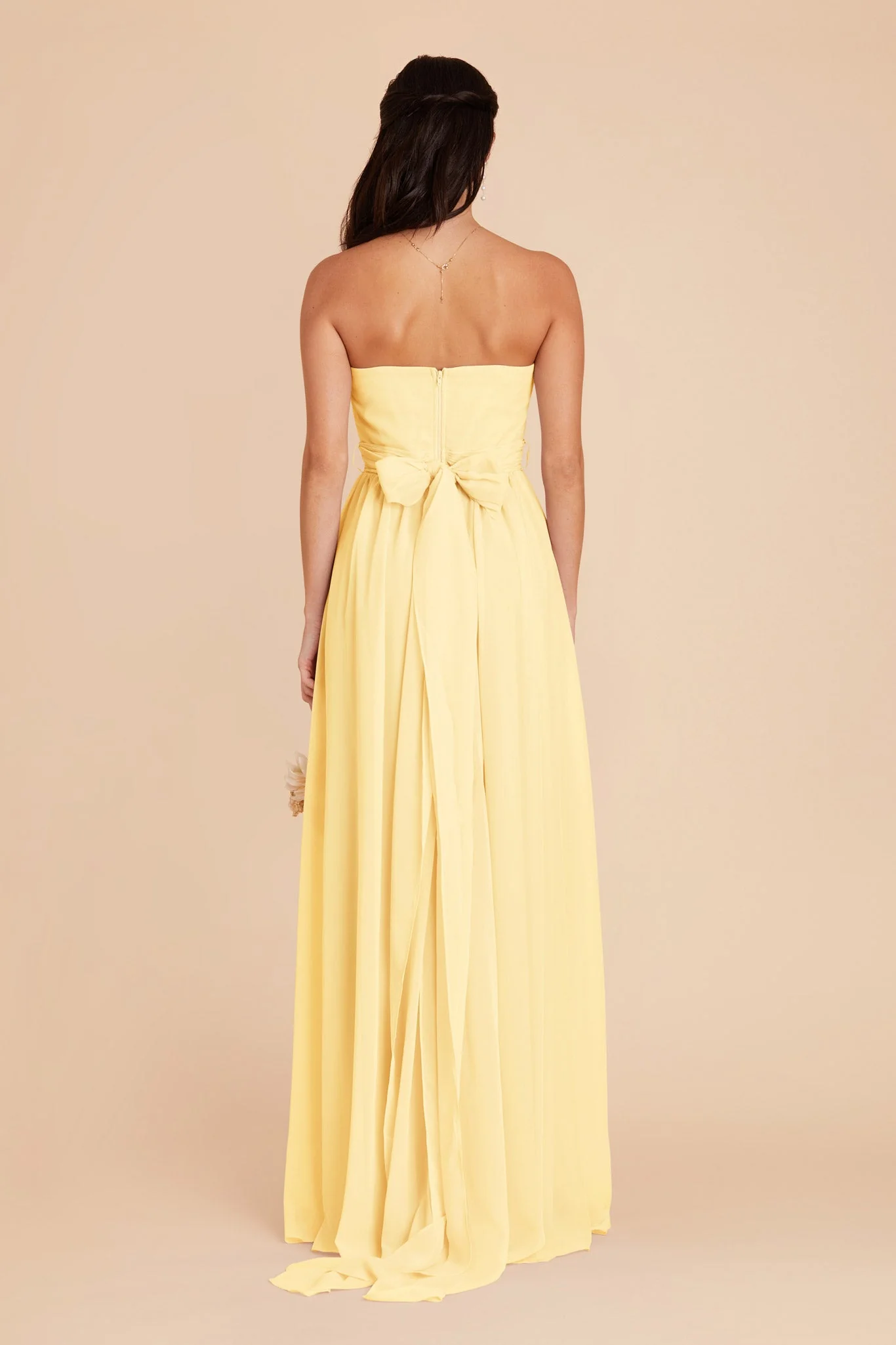 Grace Chiffon Dress - Lemon Sorbet - Image 5