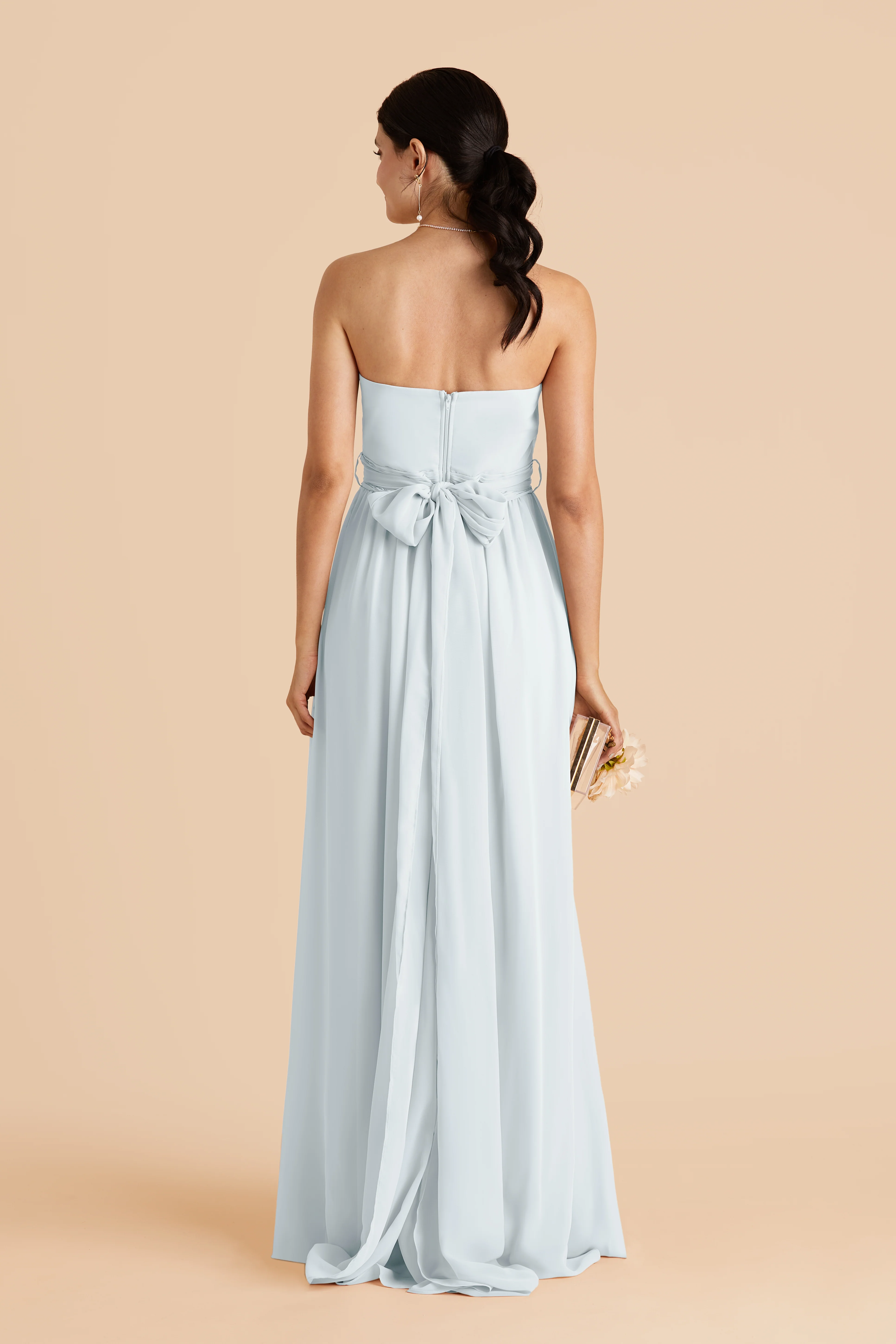 Grace Chiffon Dress - Mist Blue - Image 10