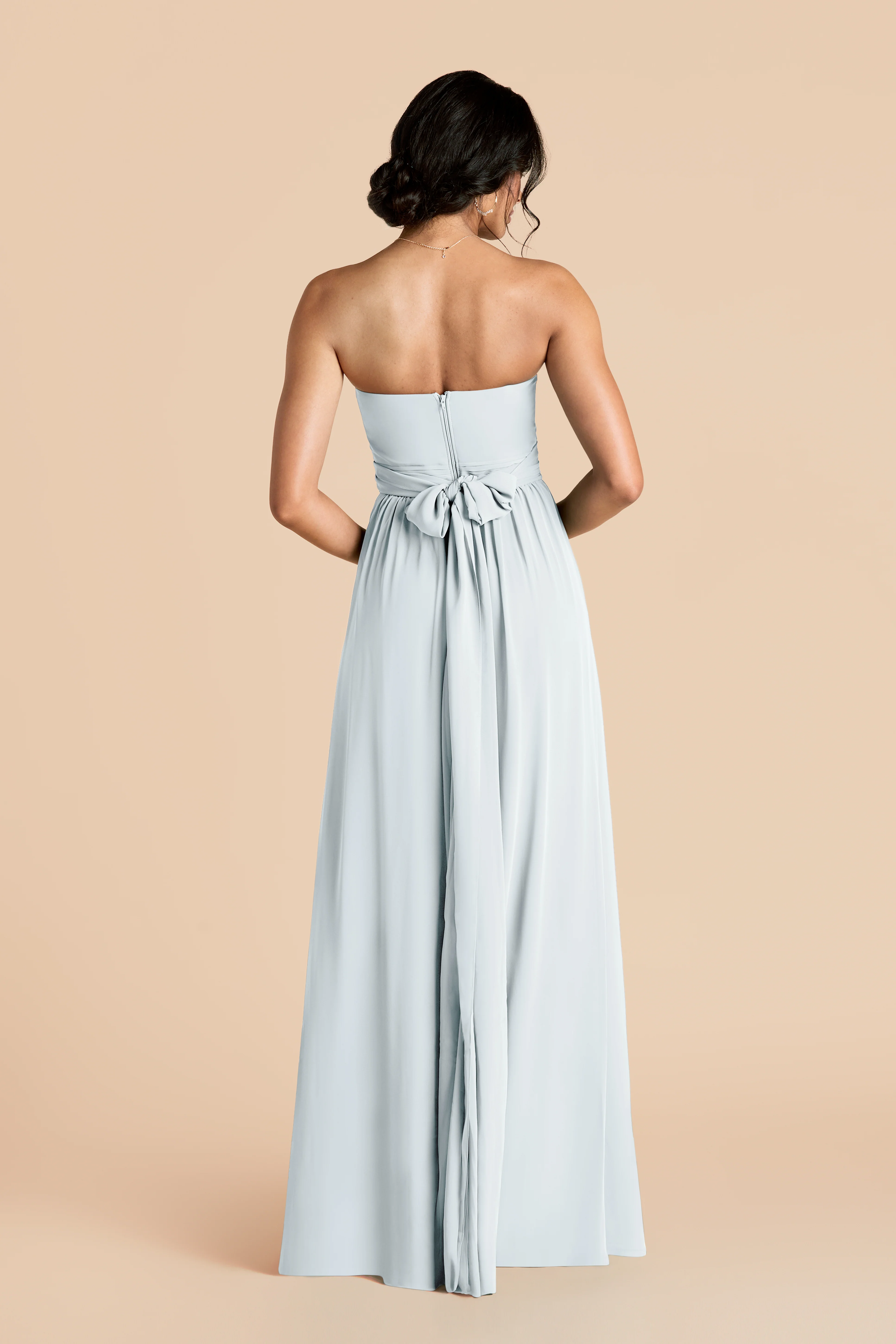 Grace Chiffon Dress - Mist Blue - Image 11