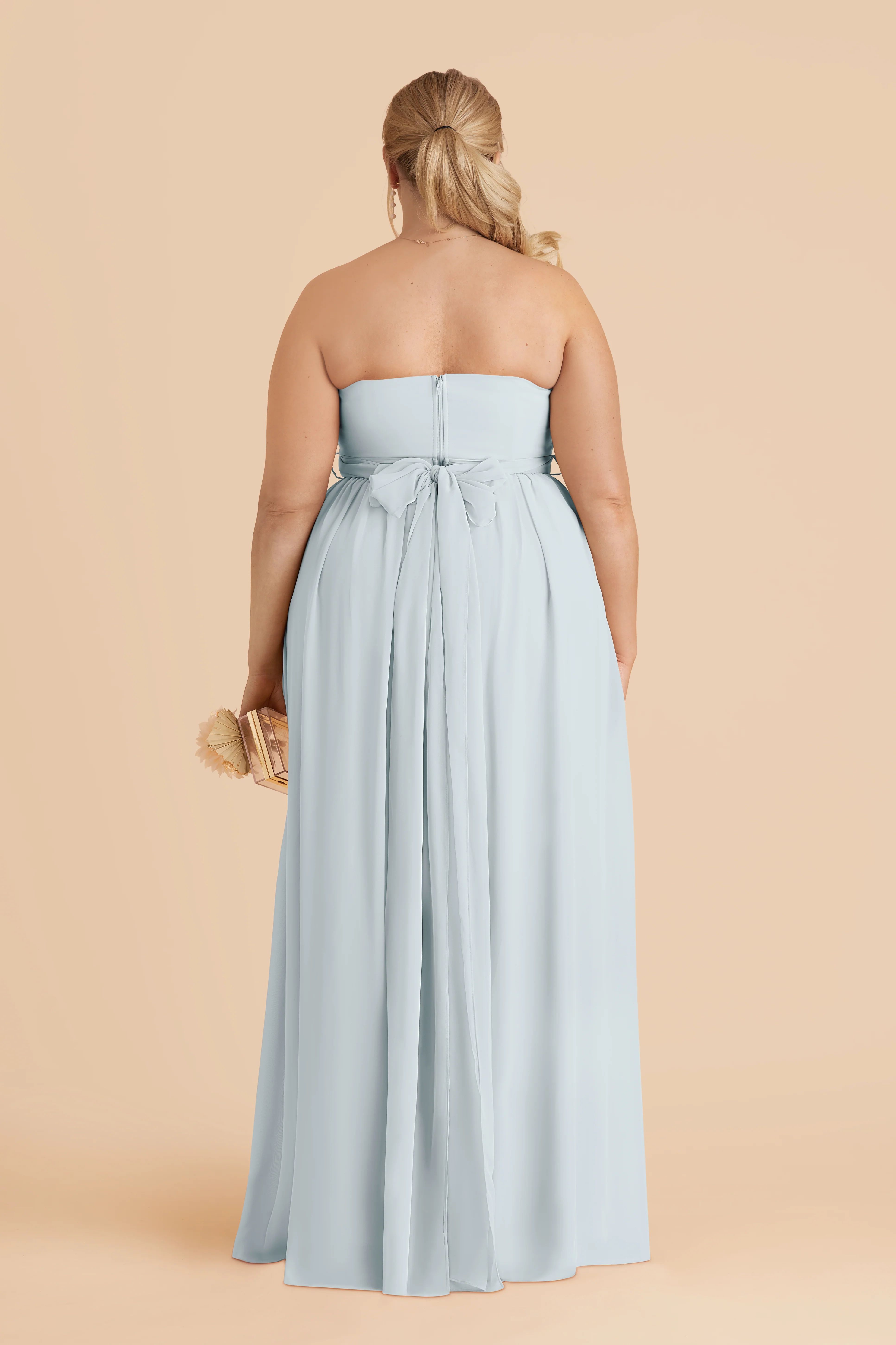 Grace Chiffon Dress - Mist Blue - Image 12