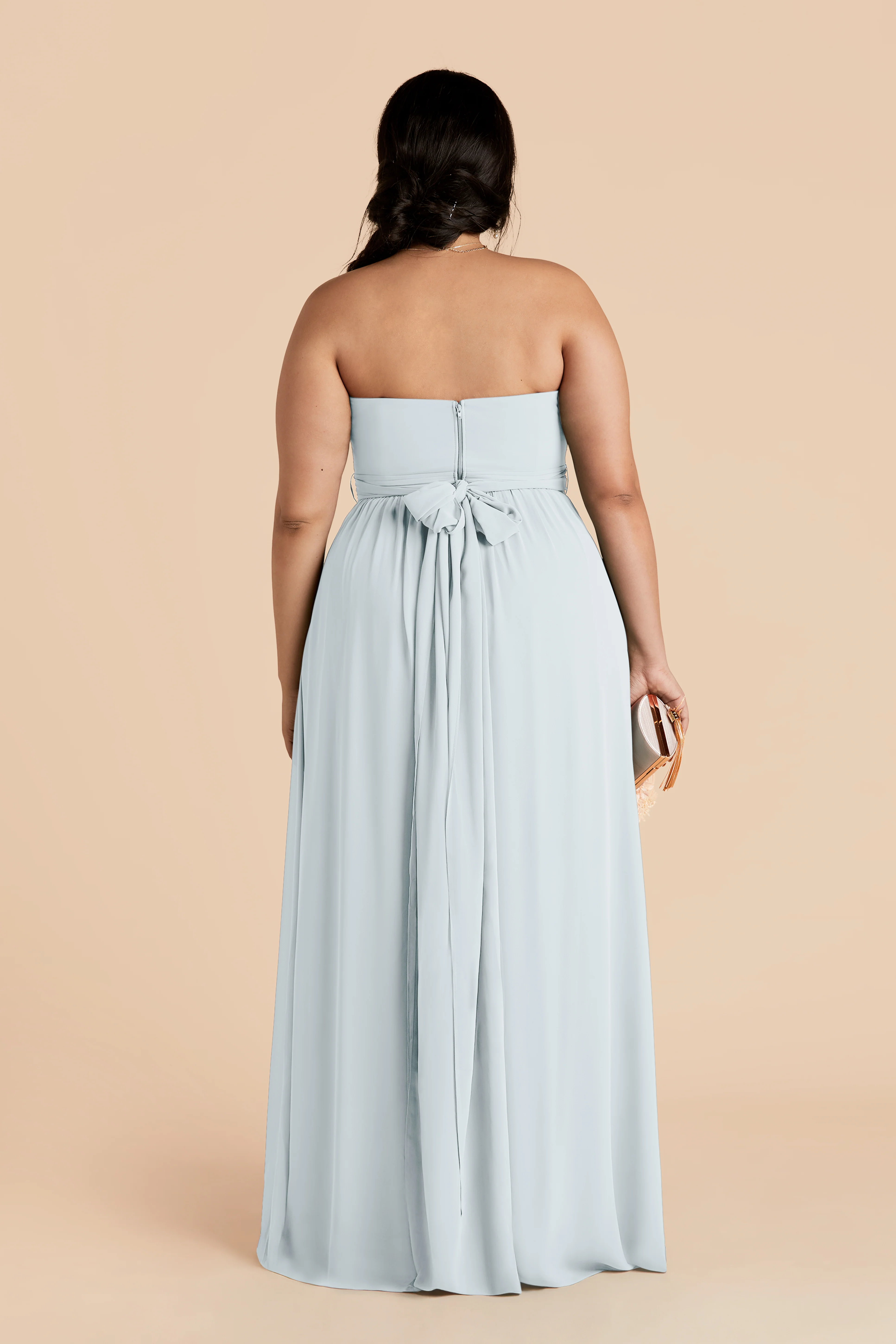 Grace Chiffon Dress - Mist Blue - Image 13