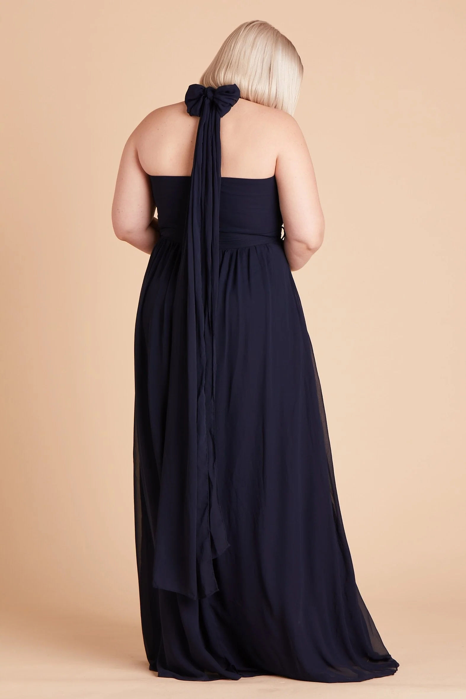 Grace Chiffon Dress - Navy - Image 18