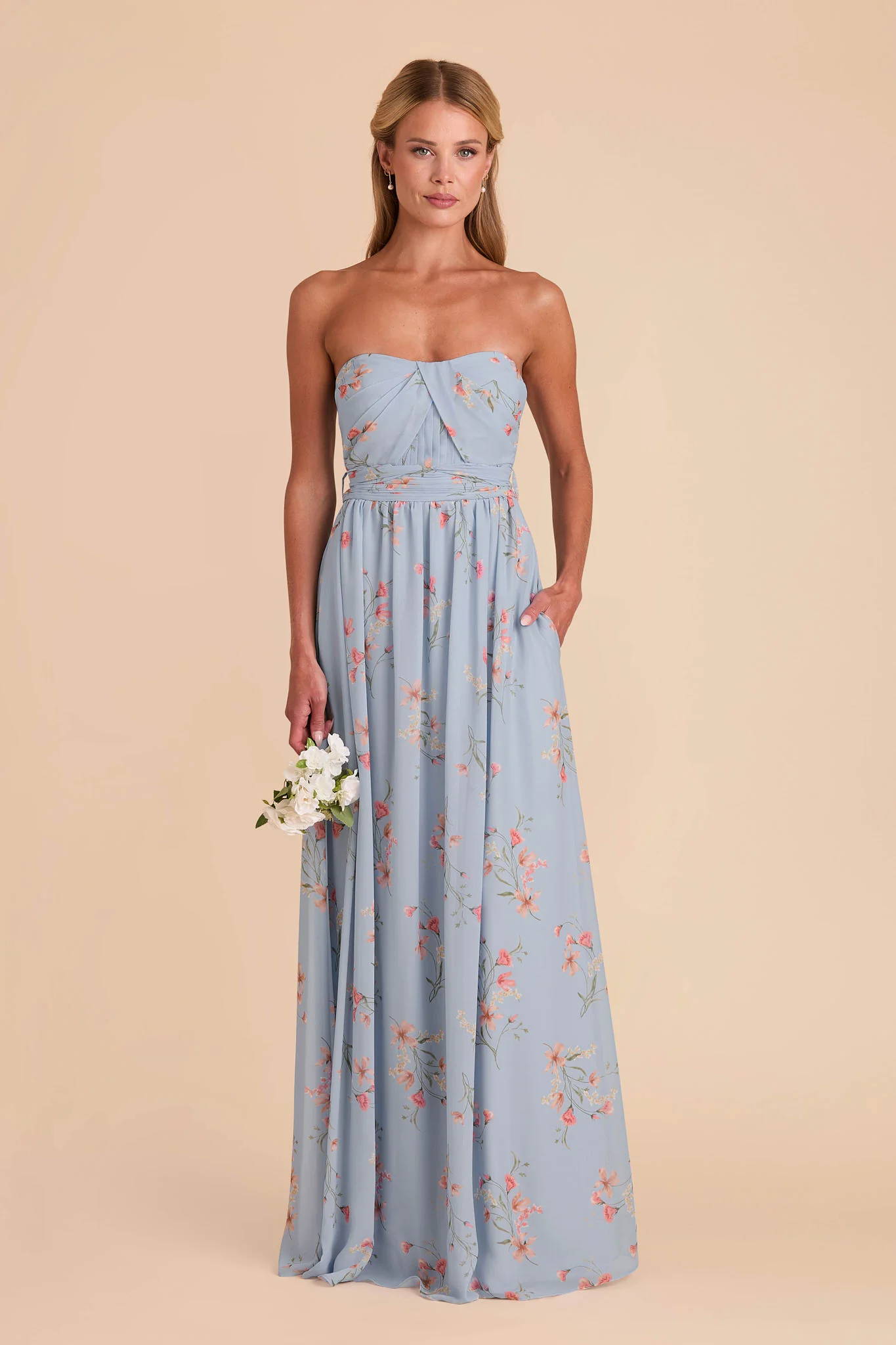 Grace Chiffon Dress - Periwinkle Blue Le Fleur - Image 2